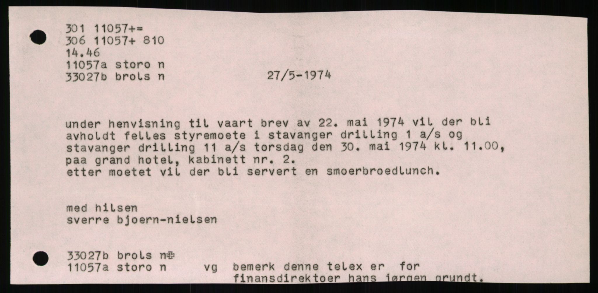 Pa 1503 - Stavanger Drilling AS, AV/SAST-A-101906/A/Ab/Abc/L0006: Styrekorrespondanse Stavanger Drilling II A/S, 1974-1977, p. 440