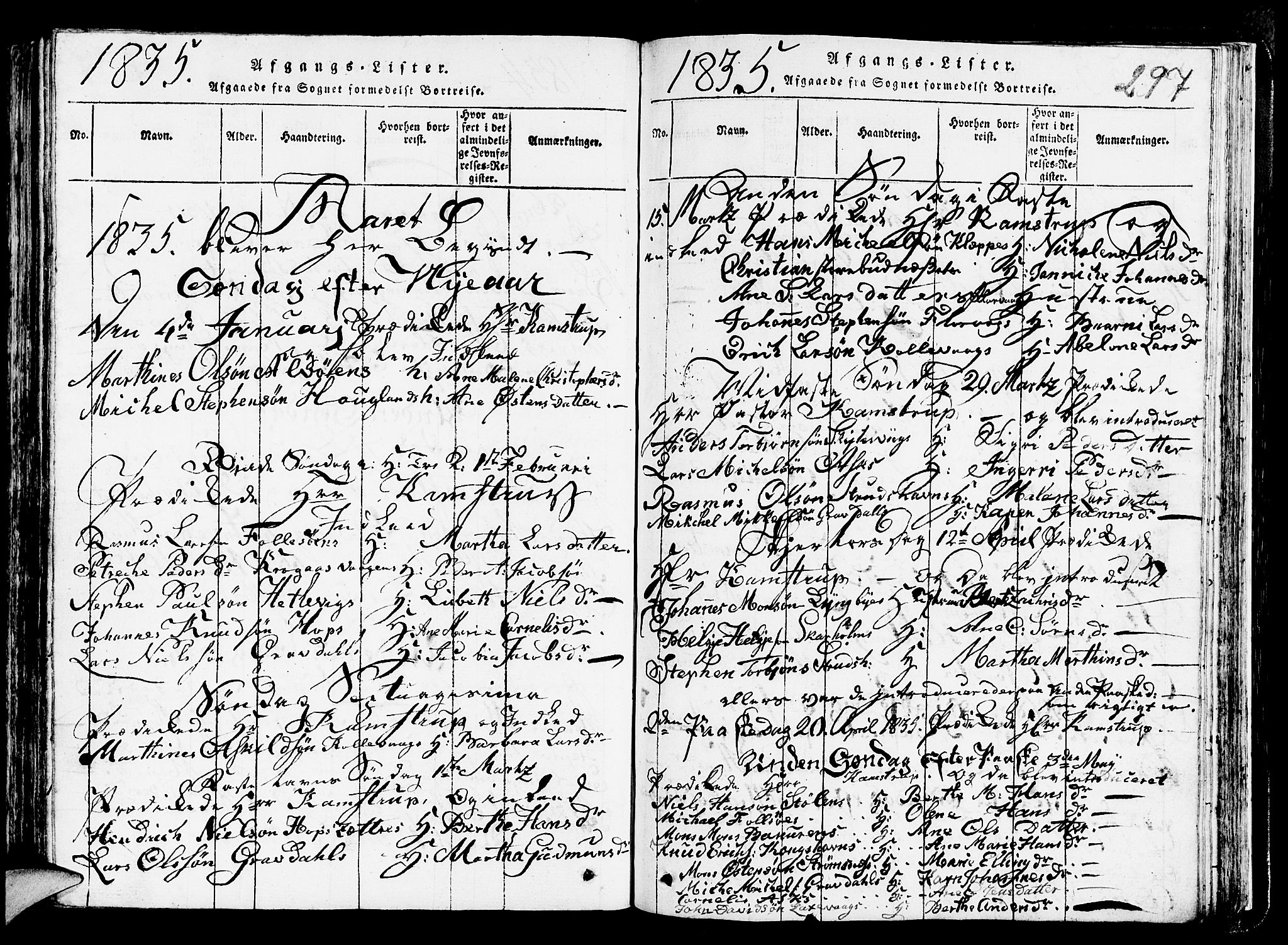 Askøy Sokneprestembete, AV/SAB-A-74101/H/Ha/Hab/Haba/L0002: Parish register (copy) no. A 2, 1815-1846, p. 297
