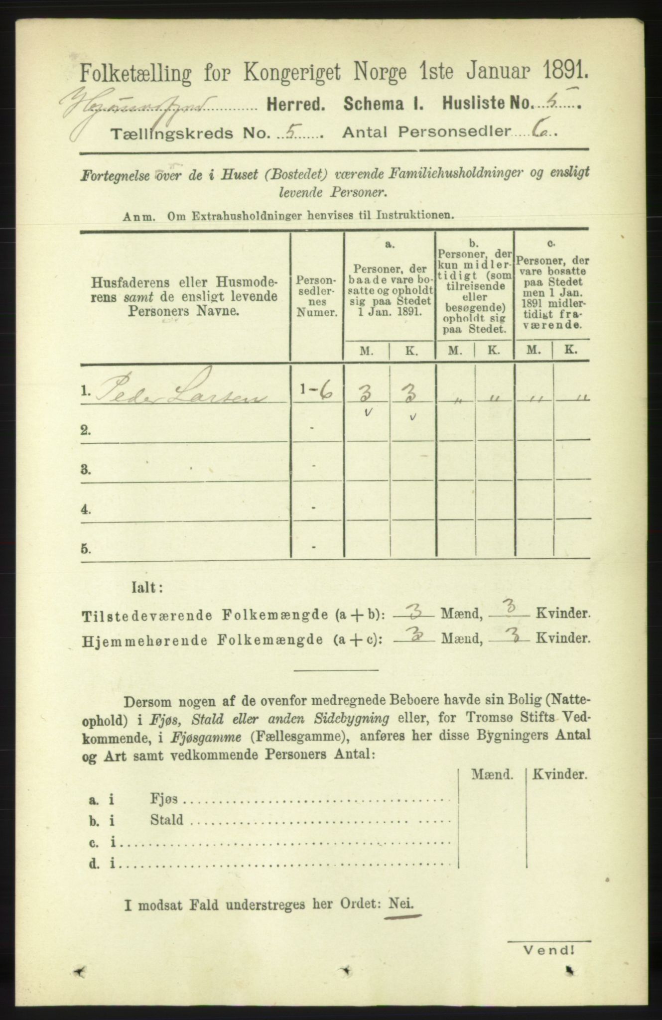 RA, 1891 census for 1522 Hjørundfjord, 1891, p. 861