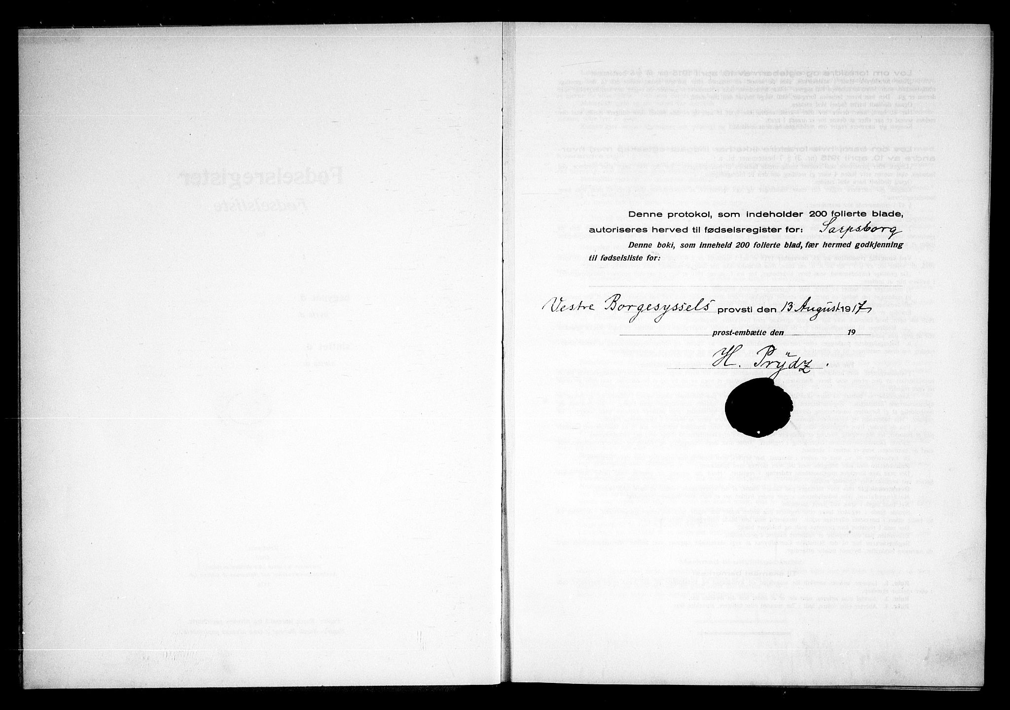 Sarpsborg prestekontor Kirkebøker, AV/SAO-A-2006/J/Ja/L0001: Birth register no. 1, 1916-1922