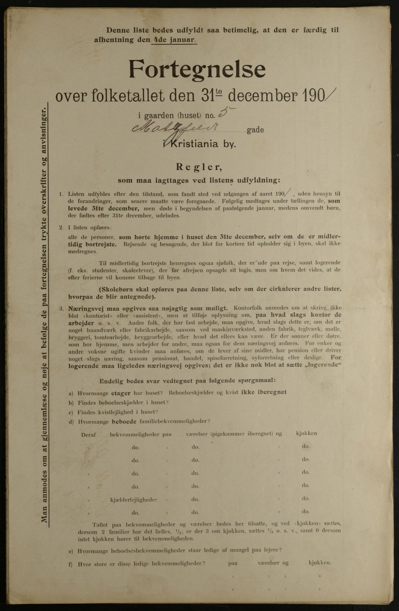 OBA, Municipal Census 1901 for Kristiania, 1901, p. 10125