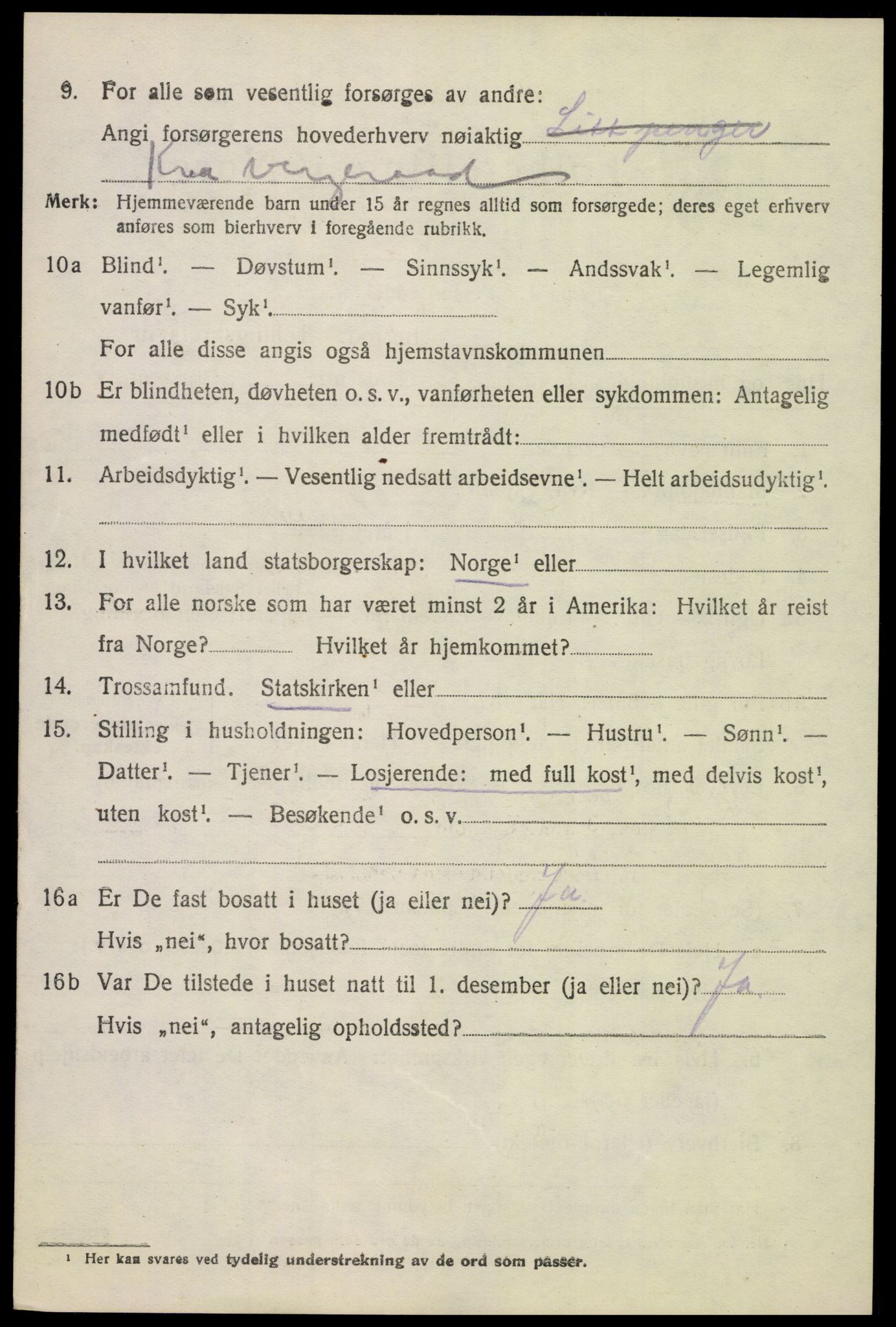 SAH, 1920 census for Østre Toten, 1920, p. 14983