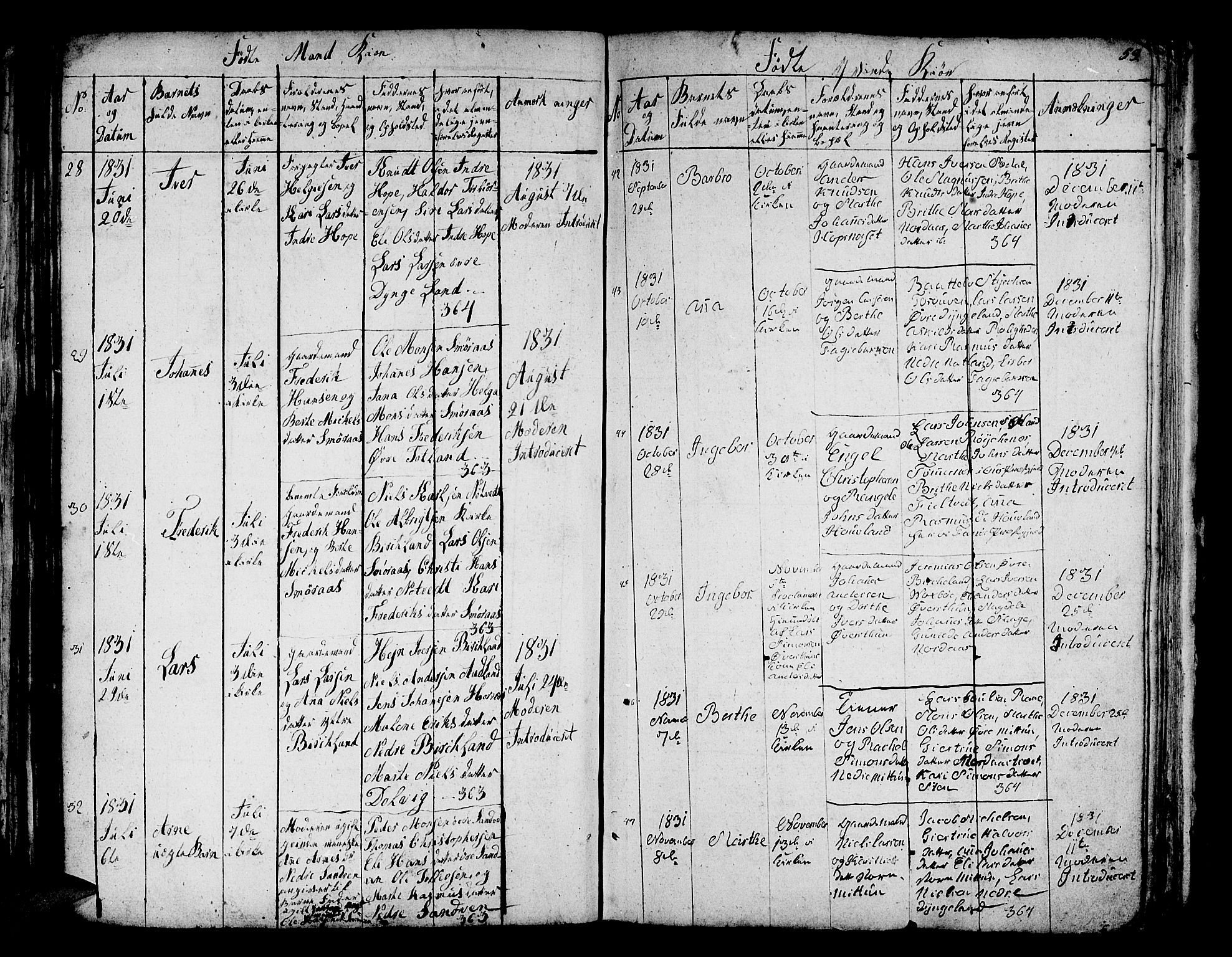 Fana Sokneprestembete, AV/SAB-A-75101/H/Hab/Habc/L0001: Parish register (copy) no. C 1, 1824-1837, p. 59