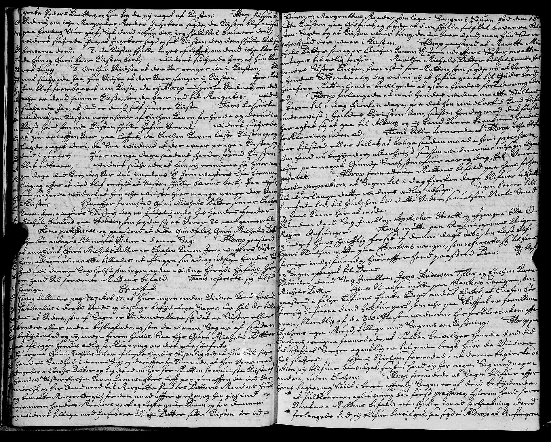 Trondheim byfogd, AV/SAT-A-0003/1/1/1A/L0034: Bytingsprotokoll - 5/3-23/6., 1716-1718, p. 14b-15a