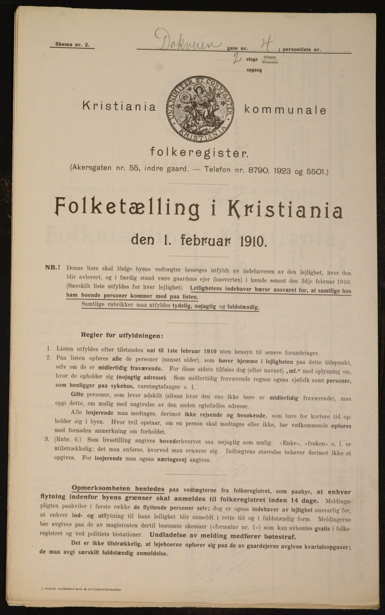 OBA, Municipal Census 1910 for Kristiania, 1910, p. 15170