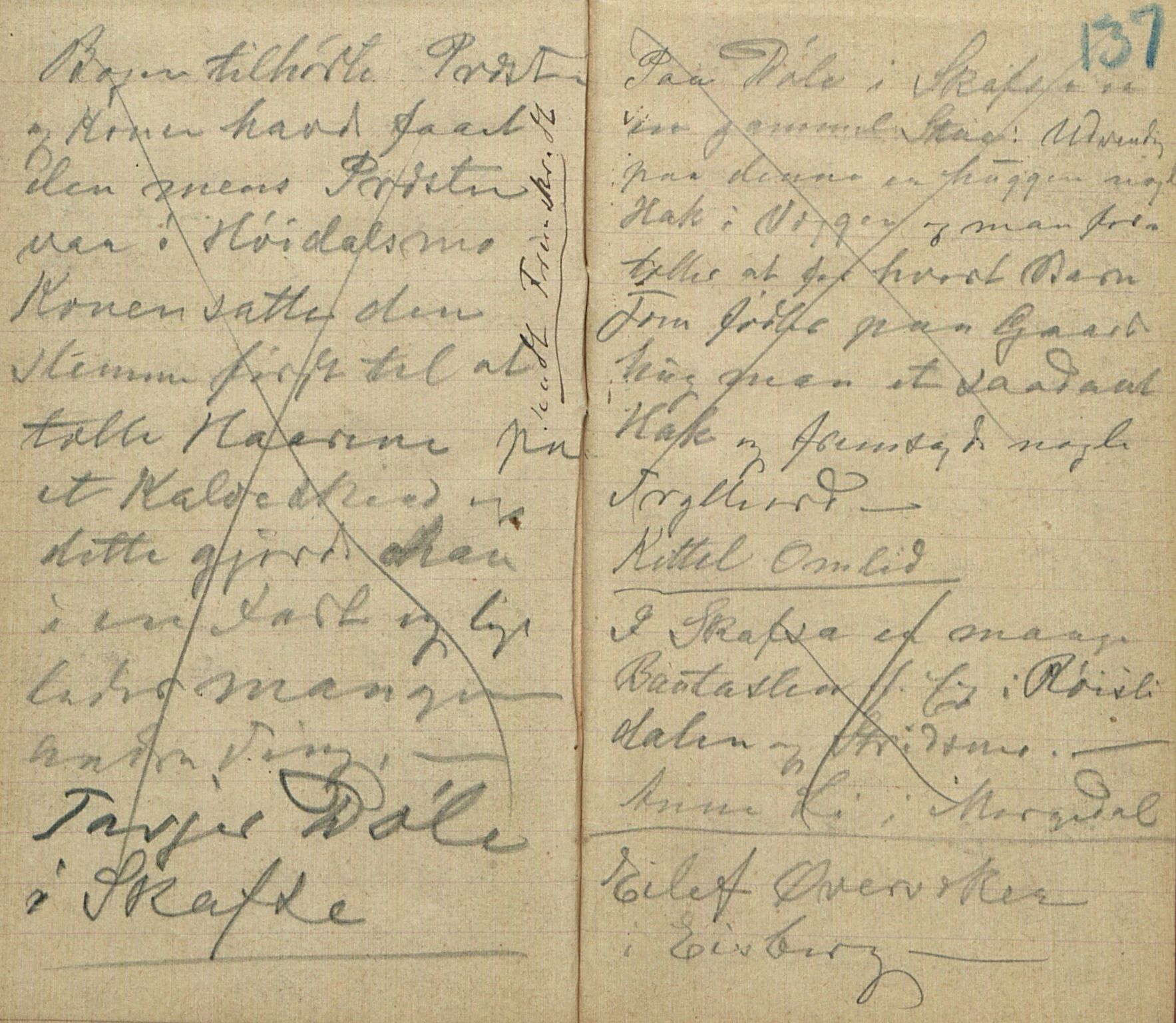 Rikard Berge, TEMU/TGM-A-1003/F/L0016/0012: 529-550 / 540 Oppskrifter av Halvor N. Tvedten, Fyresdal, Drangedal og Seljord. , 1890-1892, p. 136-137