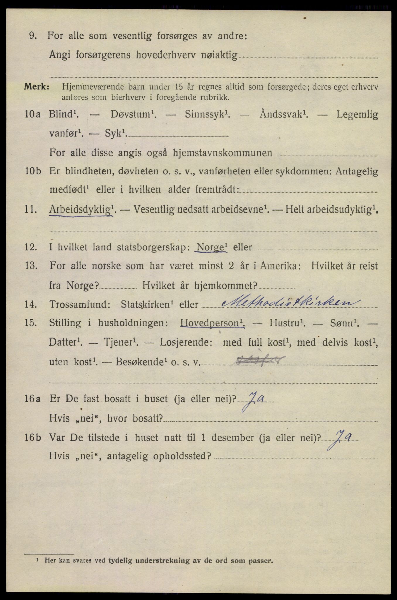 SAKO, 1920 census for Kragerø, 1920, p. 7288