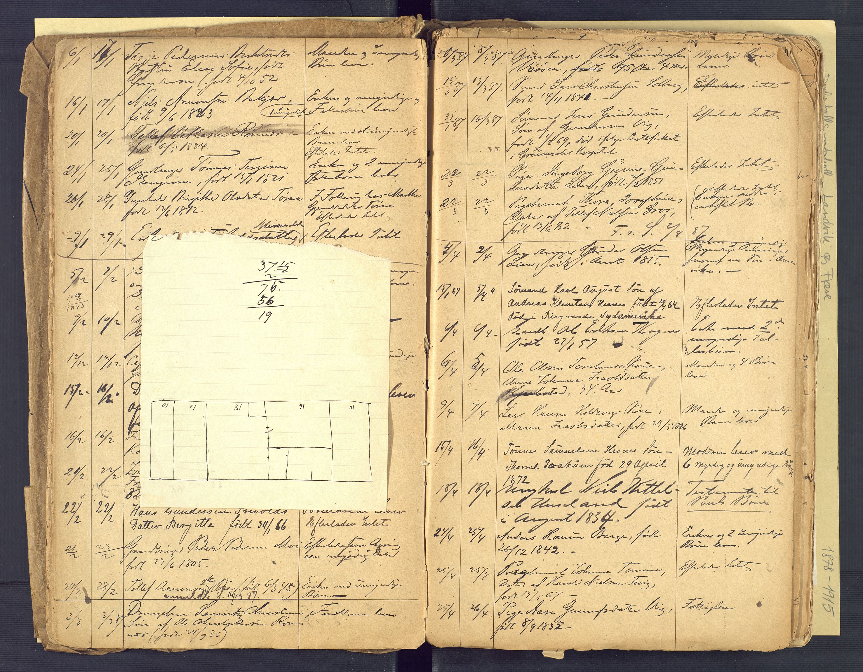 Landvik og Fjære lensmannskontor, AV/SAK-1241-0027/F/Fe/L0001: Dødsfallsprotokoll Landvik og Fjære nr 137, 1878-1915