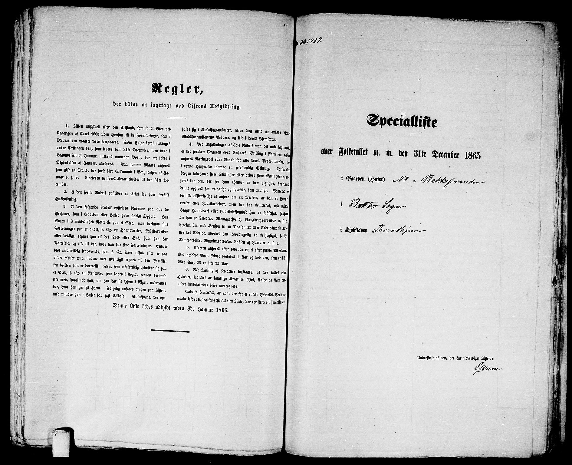 RA, 1865 census for Trondheim, 1865, p. 3064