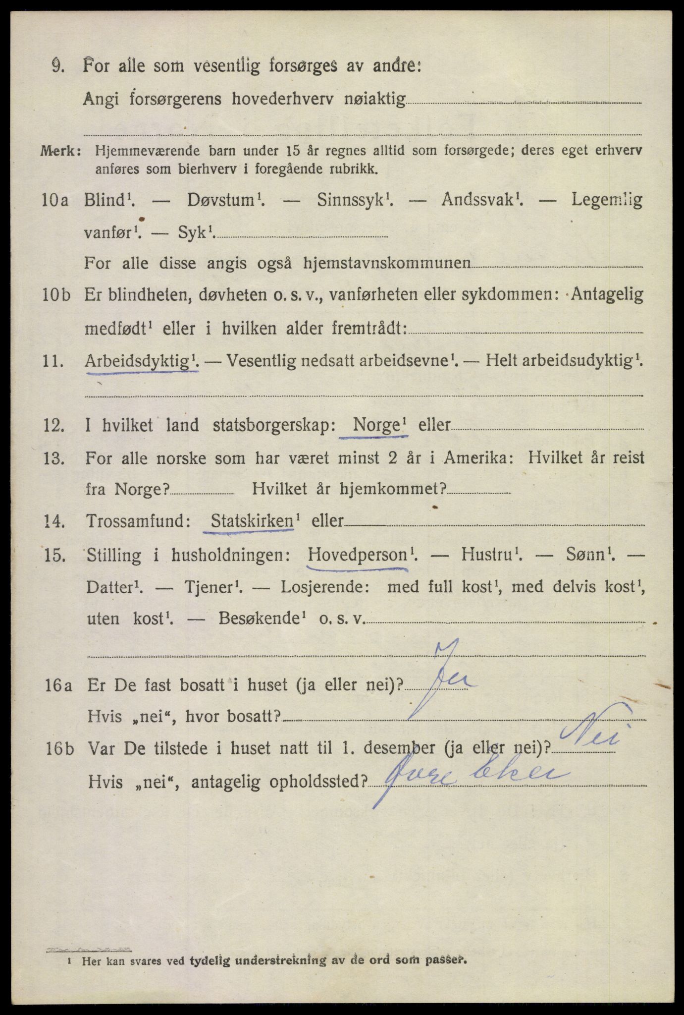 SAKO, 1920 census for Sande, 1920, p. 5613