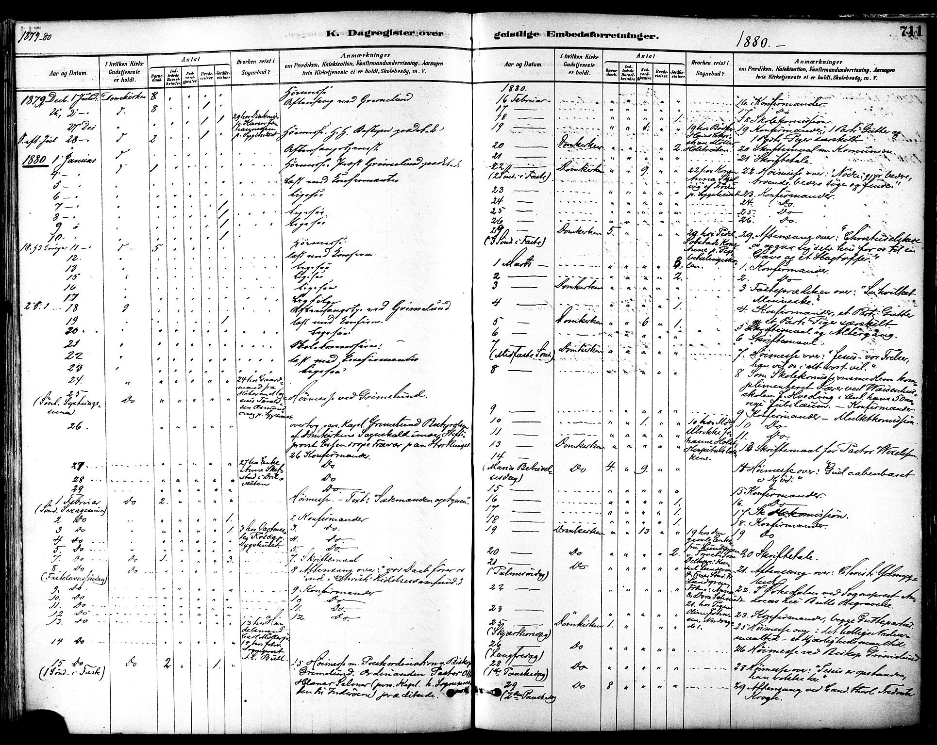 Ministerialprotokoller, klokkerbøker og fødselsregistre - Sør-Trøndelag, SAT/A-1456/601/L0058: Parish register (official) no. 601A26, 1877-1891, p. 711