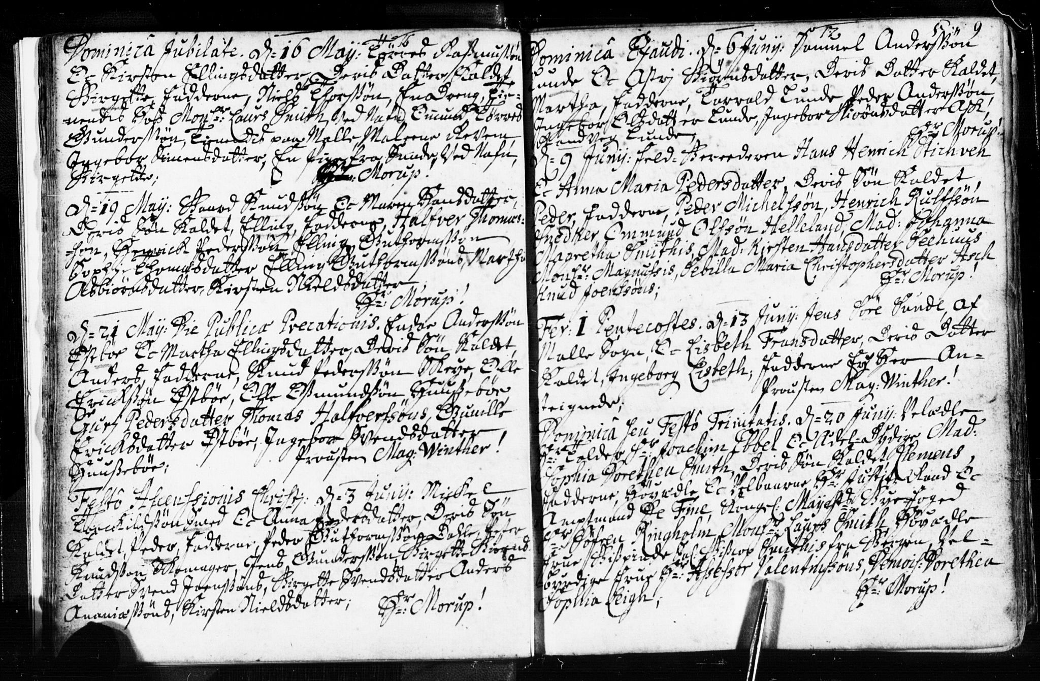 Domkirken sokneprestkontor, AV/SAST-A-101812/001/30/30BB/L0003: Parish register (copy) no. B 3, 1733-1751, p. 9