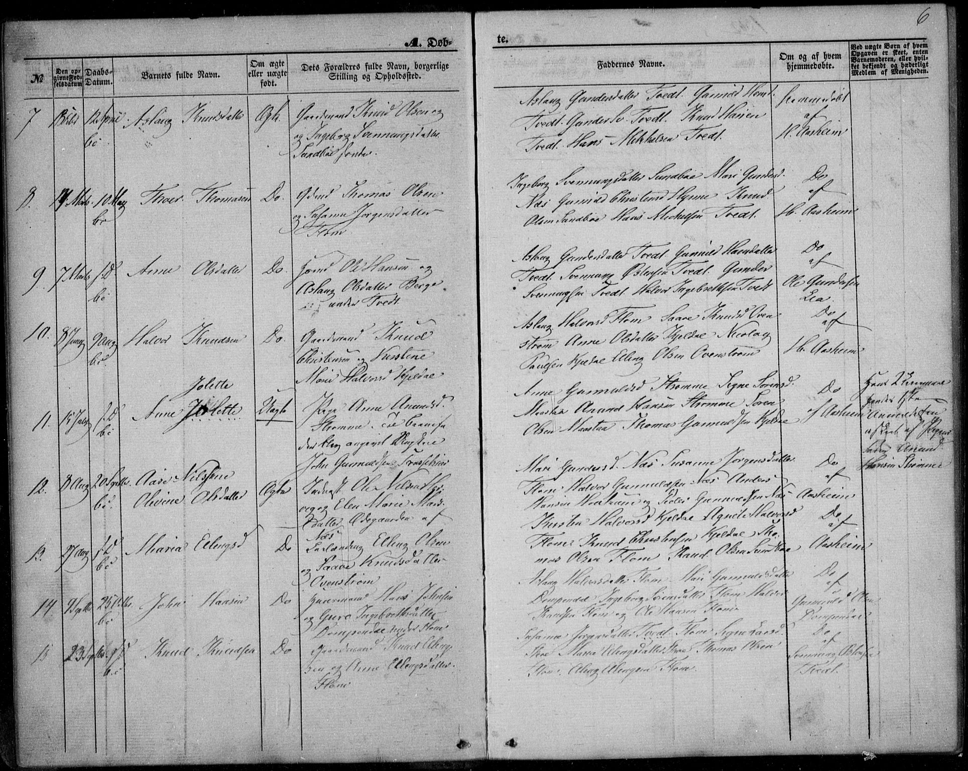 Lunde kirkebøker, SAKO/A-282/F/Fb/L0002: Parish register (official) no. II 2, 1861-1881, p. 6