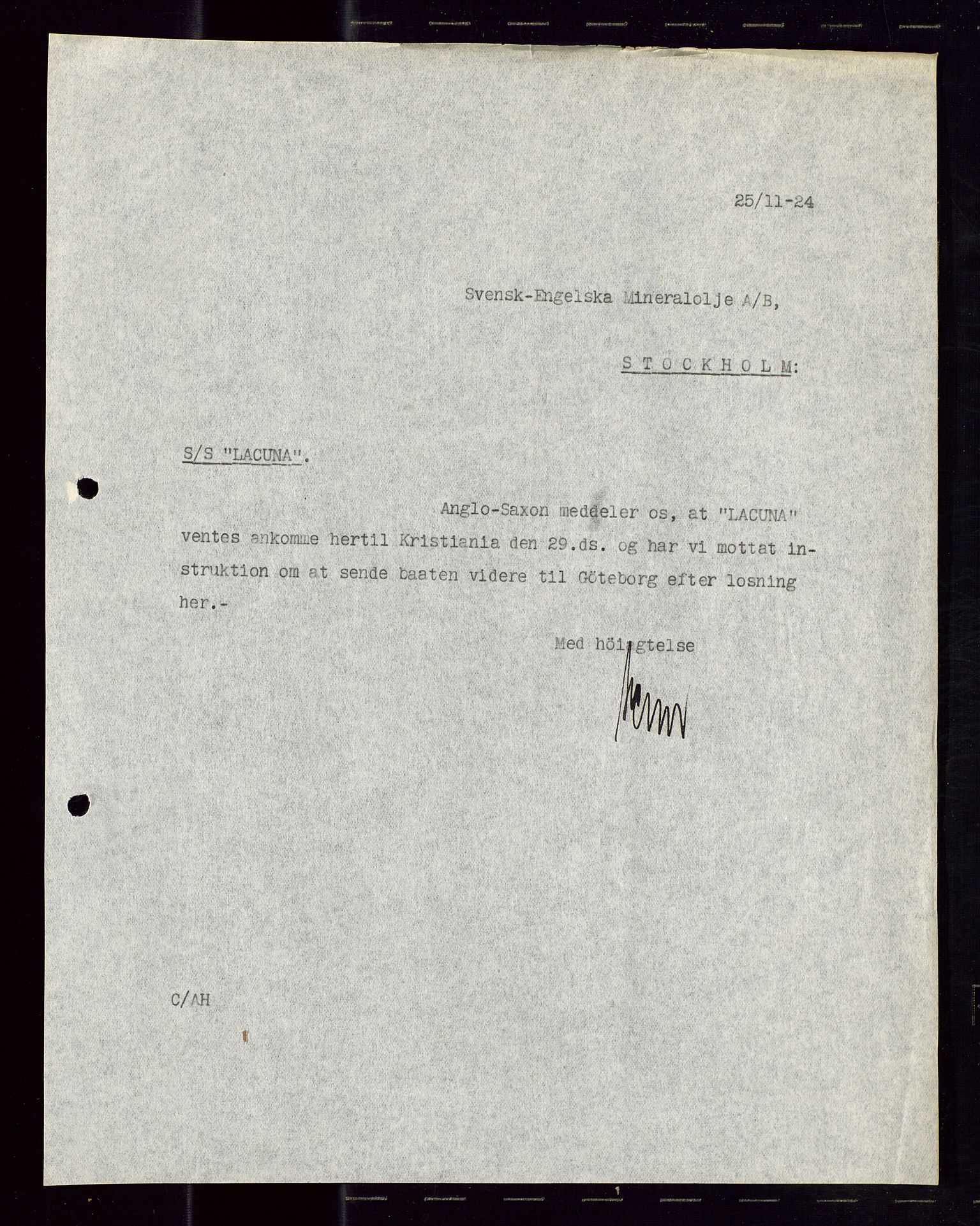 Pa 1521 - A/S Norske Shell, SAST/A-101915/E/Ea/Eaa/L0013: Sjefskorrespondanse, 1924, p. 193