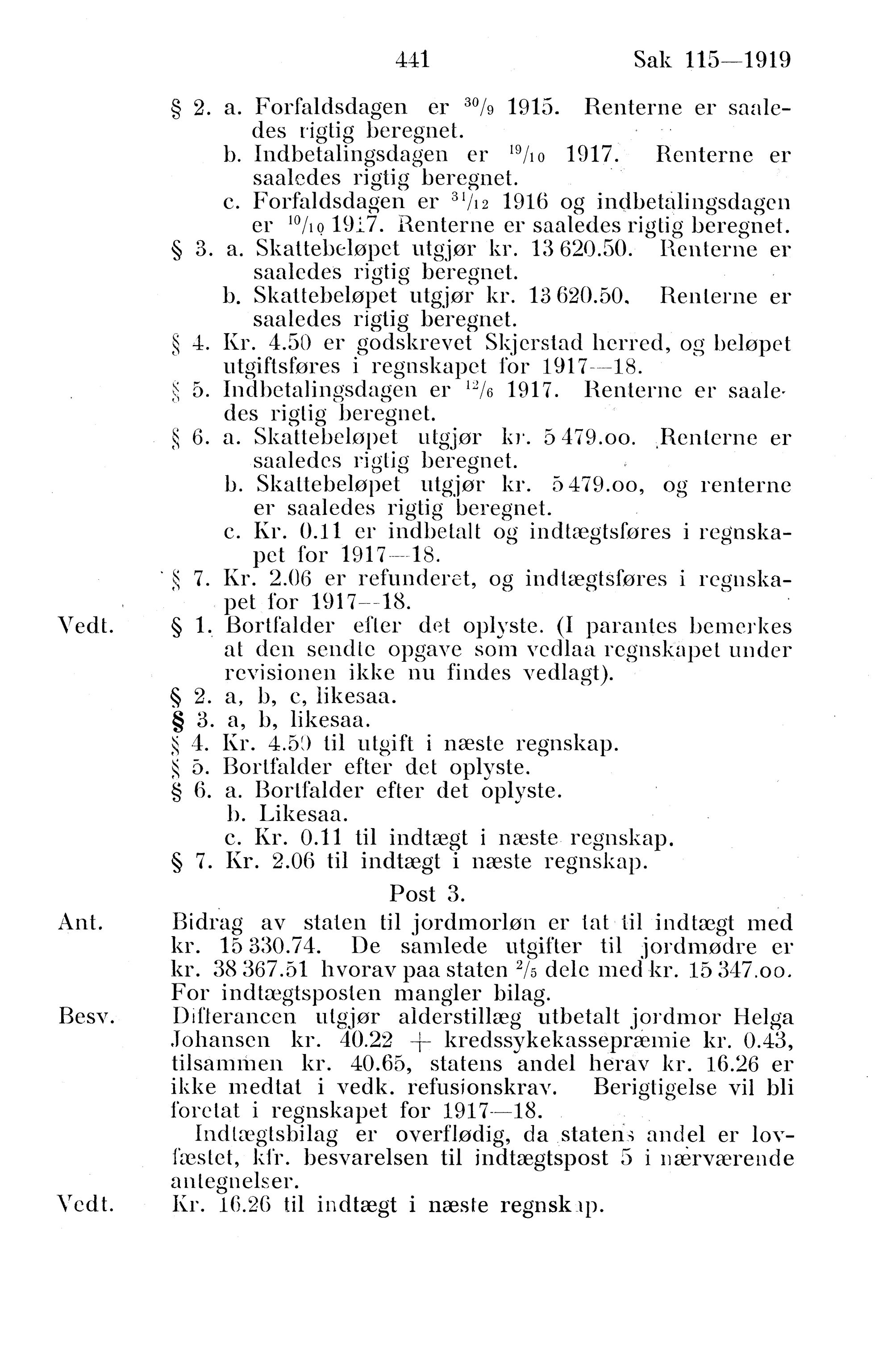 Nordland Fylkeskommune. Fylkestinget, AIN/NFK-17/176/A/Ac/L0042: Fylkestingsforhandlinger 1919, 1919