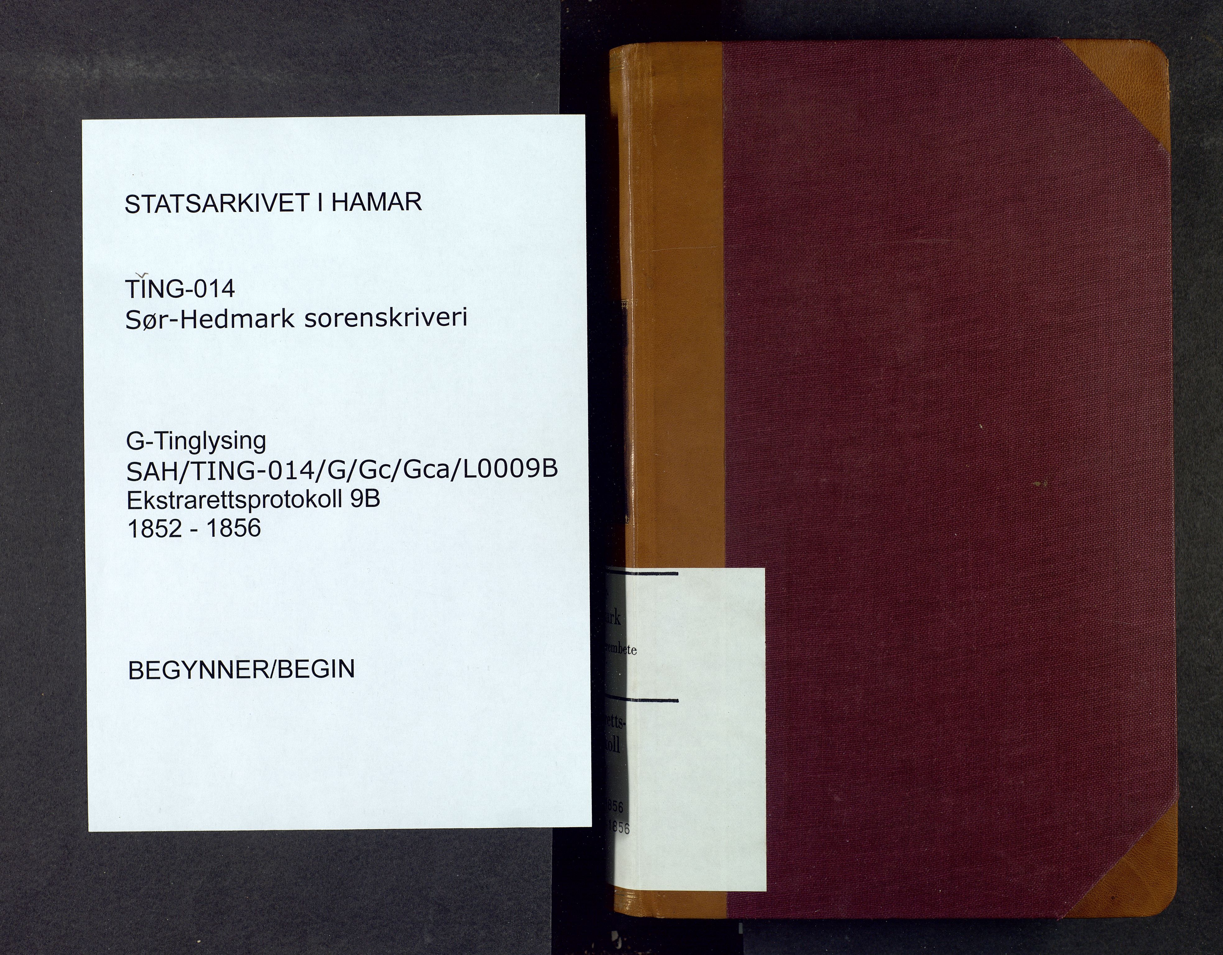 Sør-Hedmark sorenskriveri, AV/SAH-TING-014/G/Gc/Gca/L0009B: Ekstrarettsprotokoll, 1852-1856