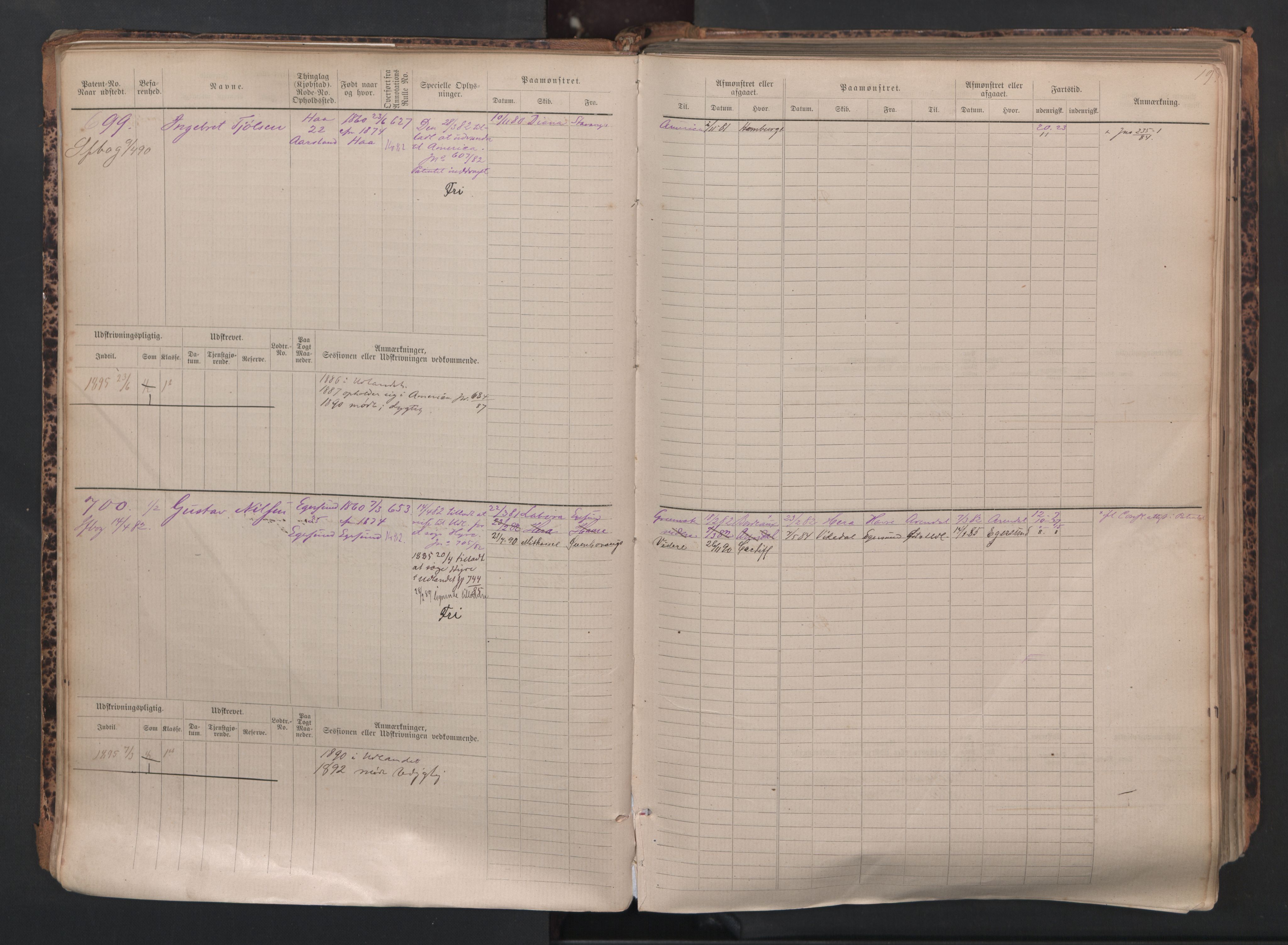 Egersund mønstringskrets, AV/SAK-2031-0019/F/Fb/L0002: Hovedrulle nr 667-1330, O-4, 1880-1940, p. 20