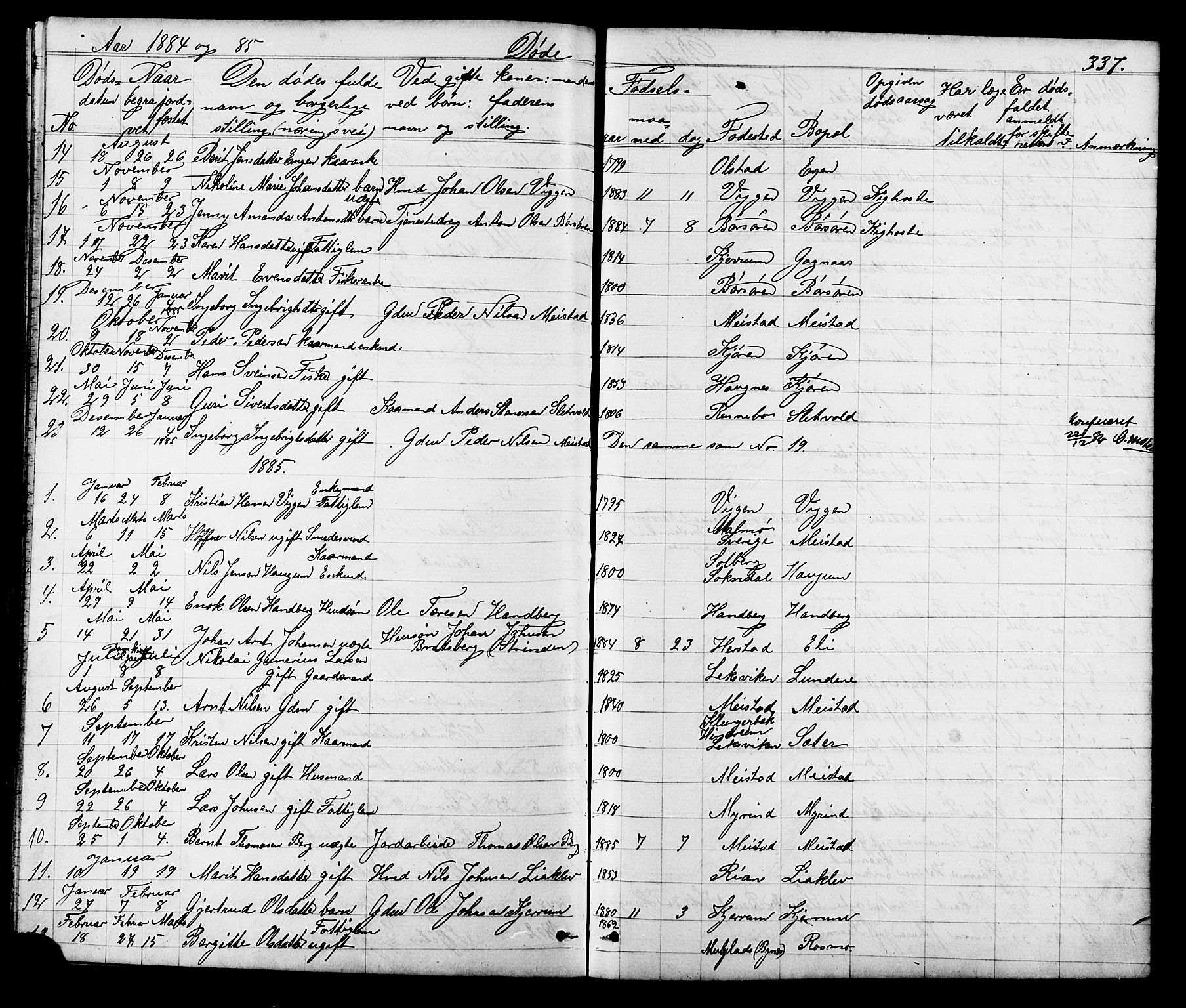 Ministerialprotokoller, klokkerbøker og fødselsregistre - Sør-Trøndelag, SAT/A-1456/665/L0777: Parish register (copy) no. 665C02, 1867-1915, p. 337