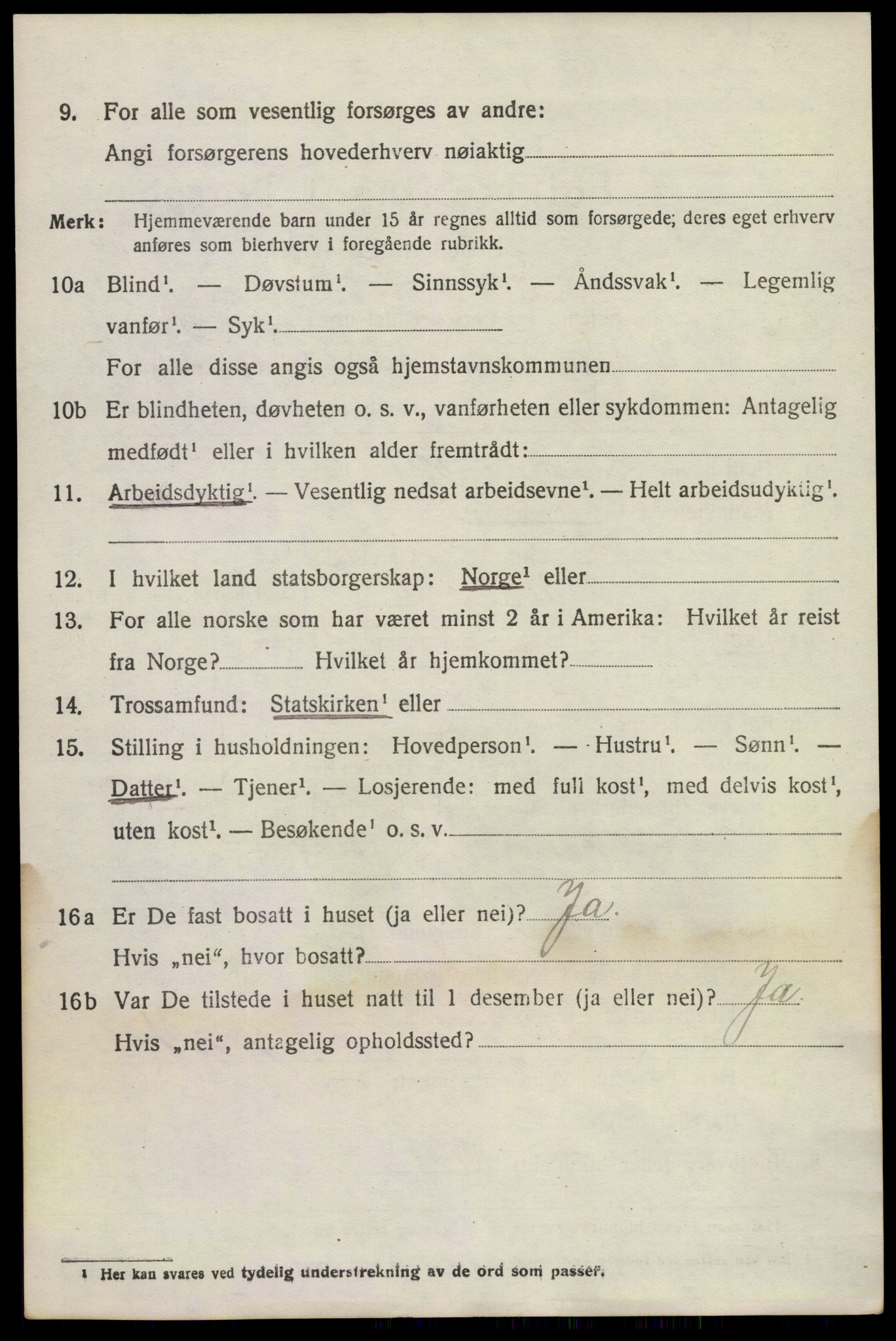 SAKO, 1920 census for Brunlanes, 1920, p. 3364