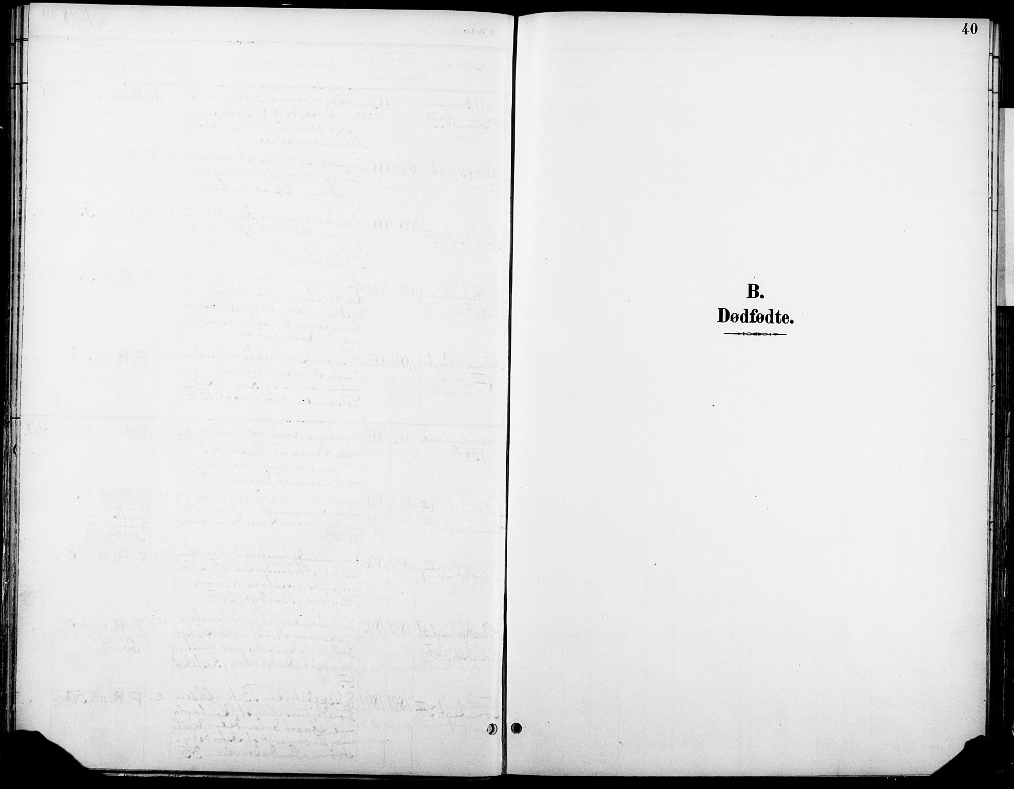 Krohgstøtten sykehusprest Kirkebøker, SAO/A-10854/F/Fa/L0003: Parish register (official) no. 3, 1890-1935, p. 40