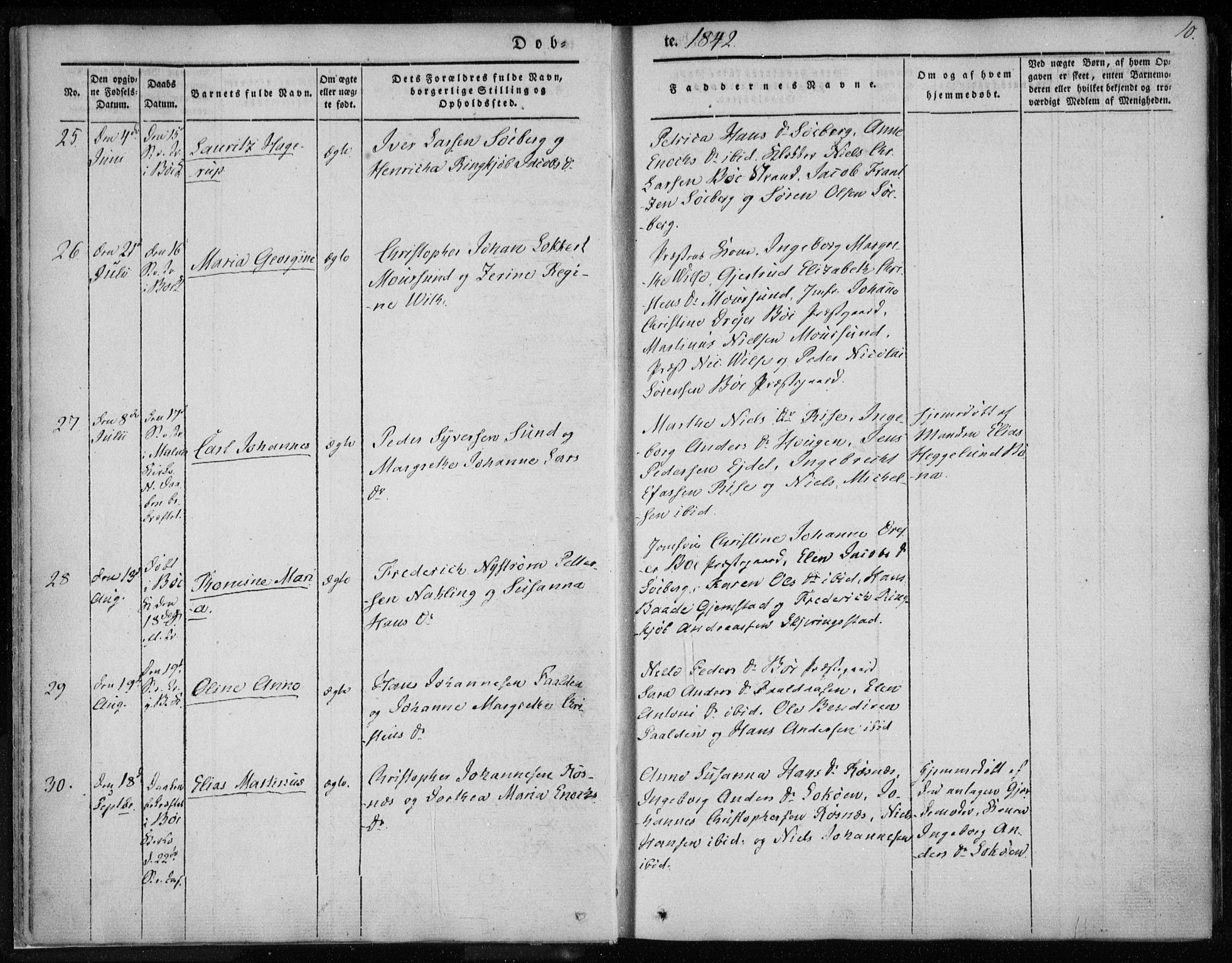 Ministerialprotokoller, klokkerbøker og fødselsregistre - Nordland, AV/SAT-A-1459/891/L1299: Parish register (official) no. 891A04, 1841-1856, p. 10