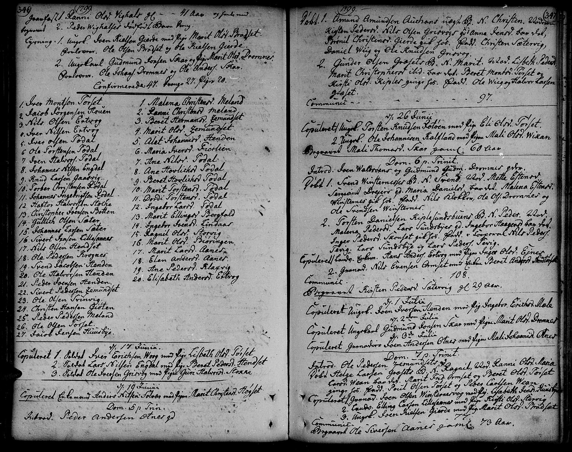 Ministerialprotokoller, klokkerbøker og fødselsregistre - Møre og Romsdal, AV/SAT-A-1454/578/L0902: Parish register (official) no. 578A01, 1772-1819, p. 346-347