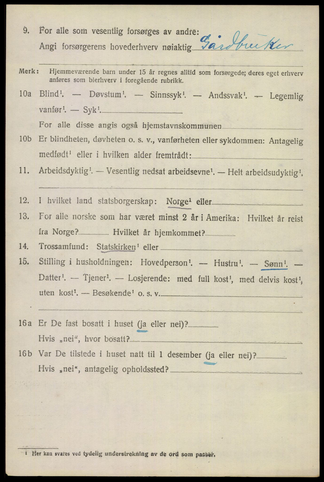 SAKO, 1920 census for Eidanger, 1920, p. 7491