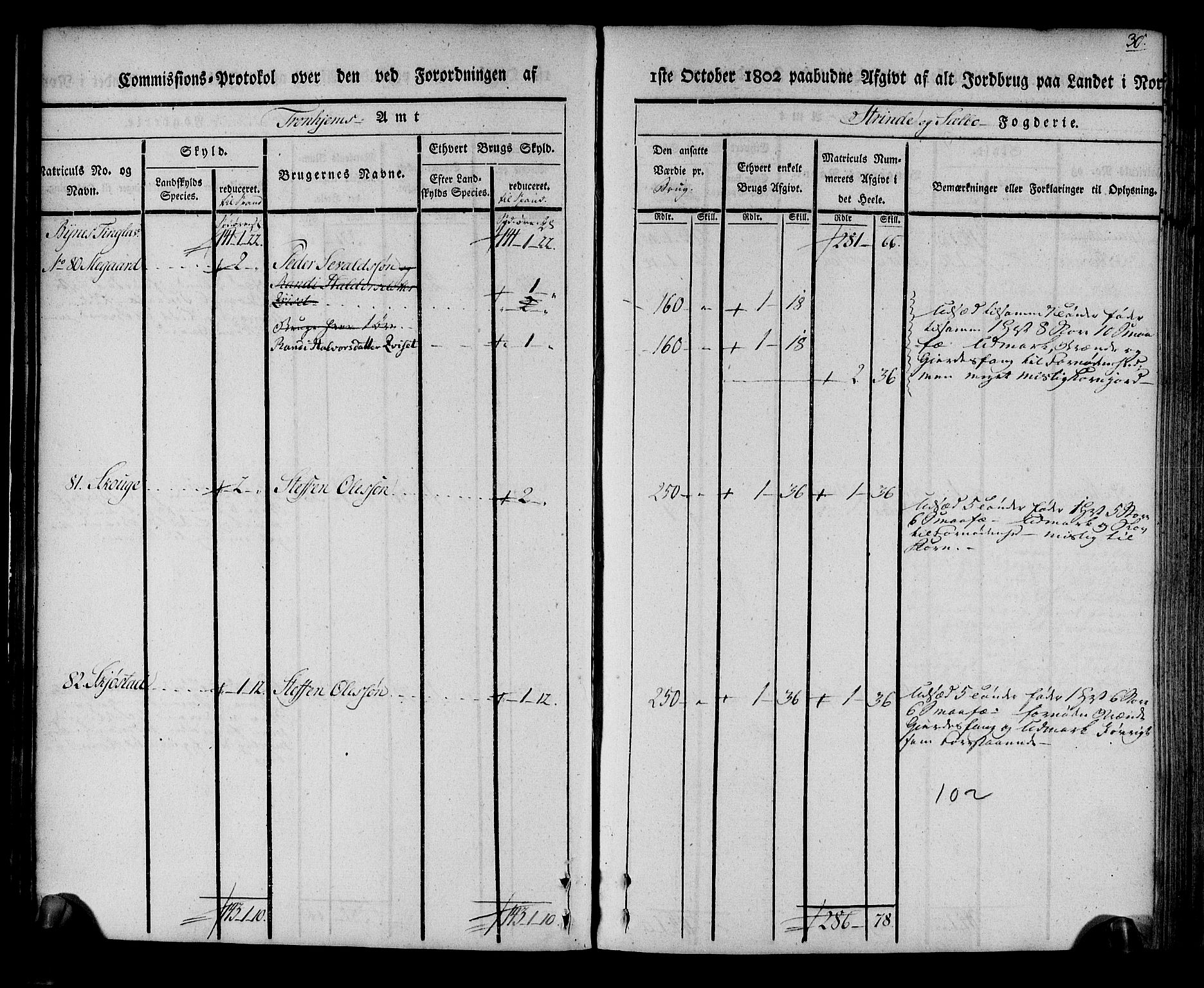 Rentekammeret inntil 1814, Realistisk ordnet avdeling, RA/EA-4070/N/Ne/Nea/L0140: Strinda og Selbu fogderi. Kommisjonsprotokoll, 1803, p. 31