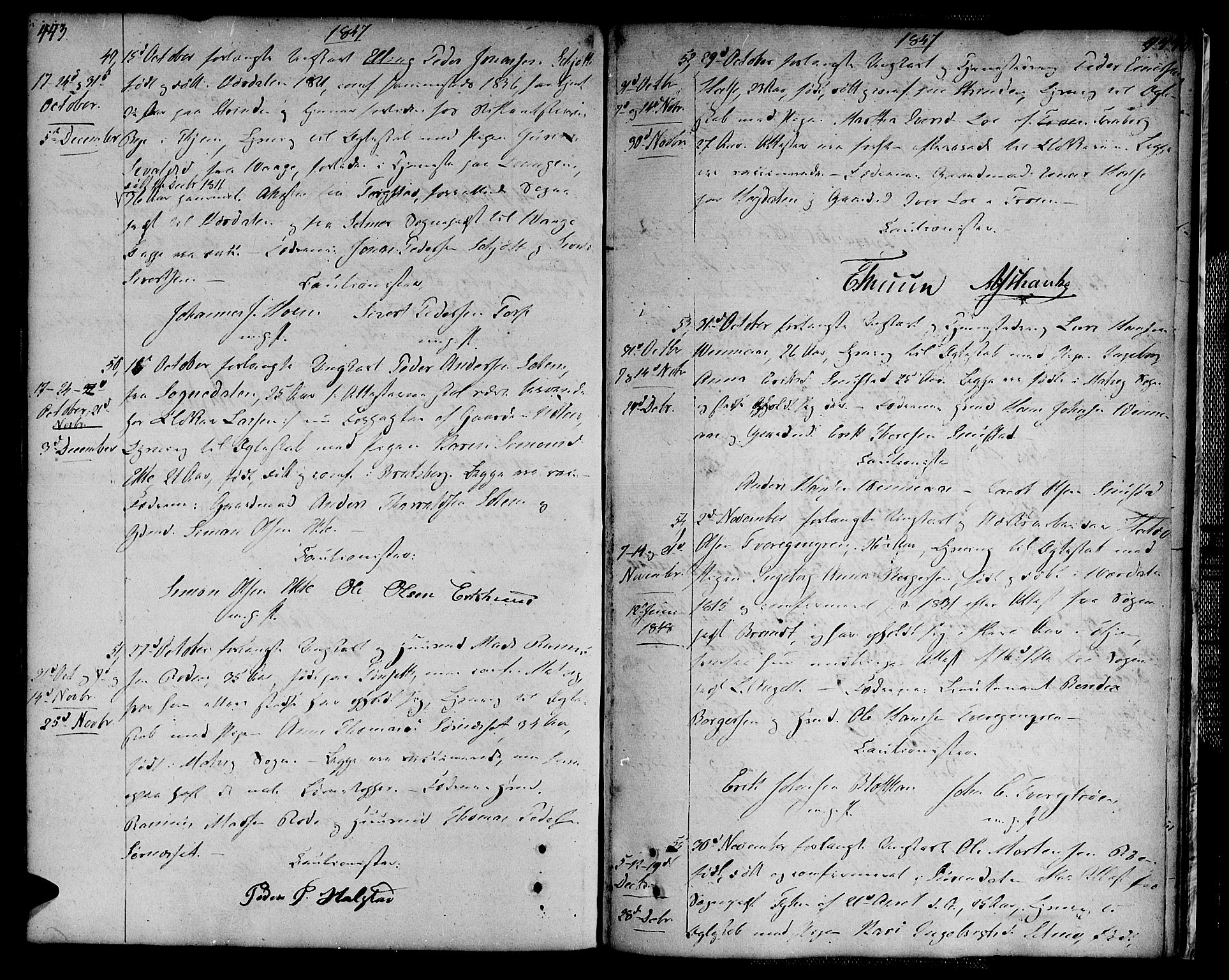 Ministerialprotokoller, klokkerbøker og fødselsregistre - Sør-Trøndelag, SAT/A-1456/604/L0181: Parish register (official) no. 604A02, 1798-1817, p. 443-444