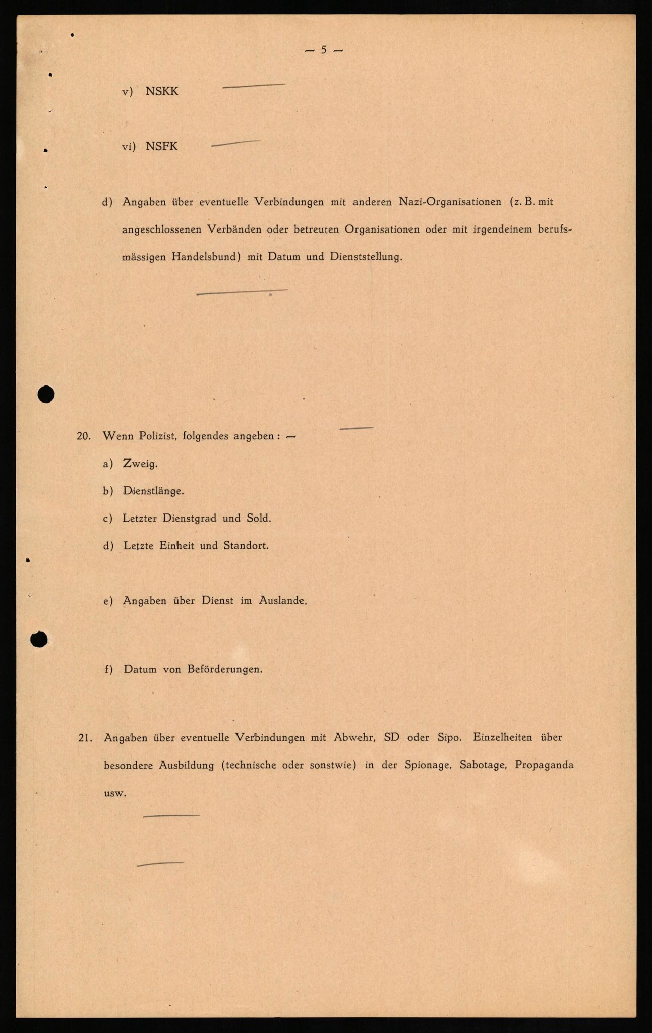 Forsvaret, Forsvarets overkommando II, AV/RA-RAFA-3915/D/Db/L0013: CI Questionaires. Tyske okkupasjonsstyrker i Norge. Tyskere., 1945-1946, p. 187