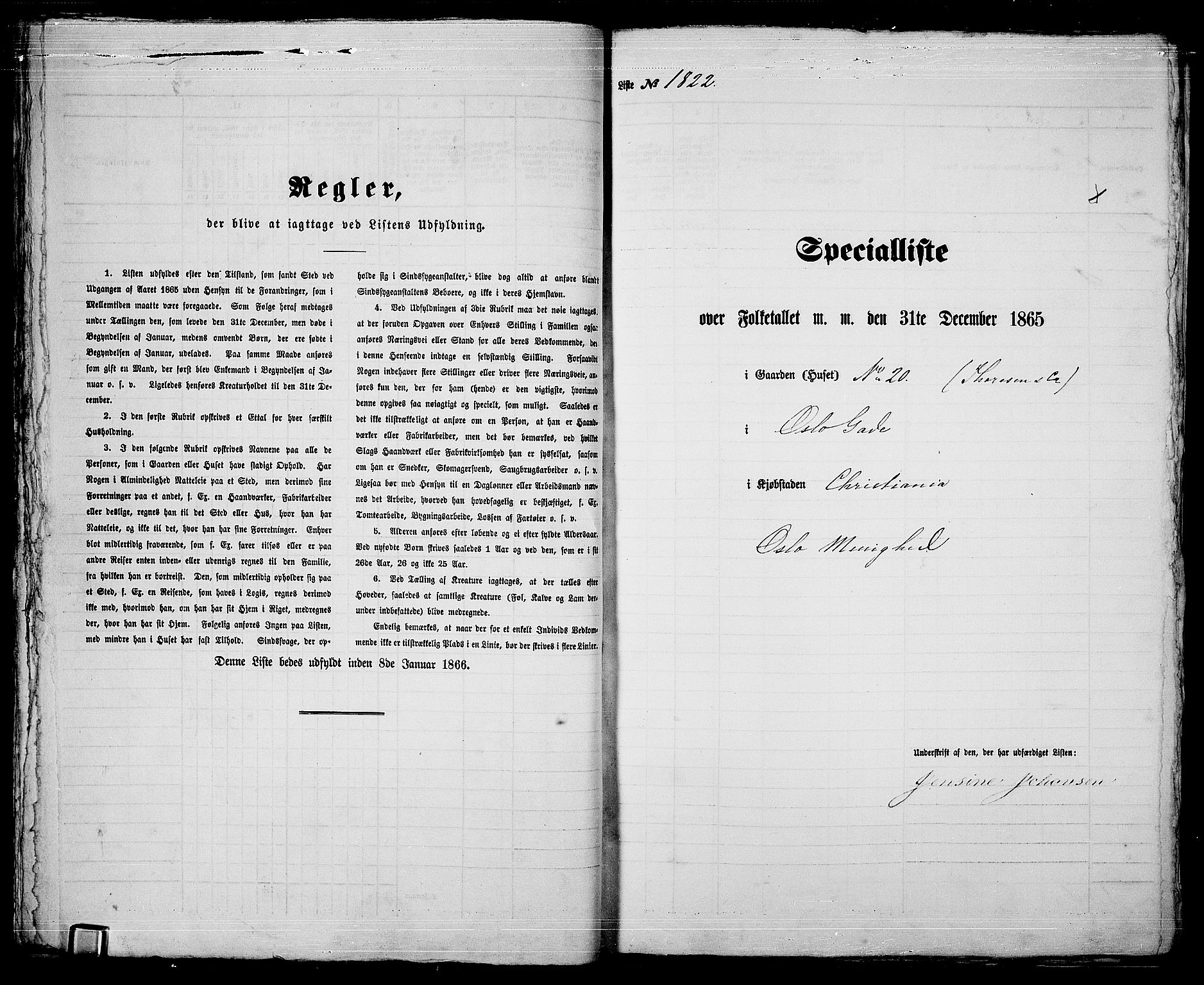 RA, 1865 census for Kristiania, 1865, p. 4098