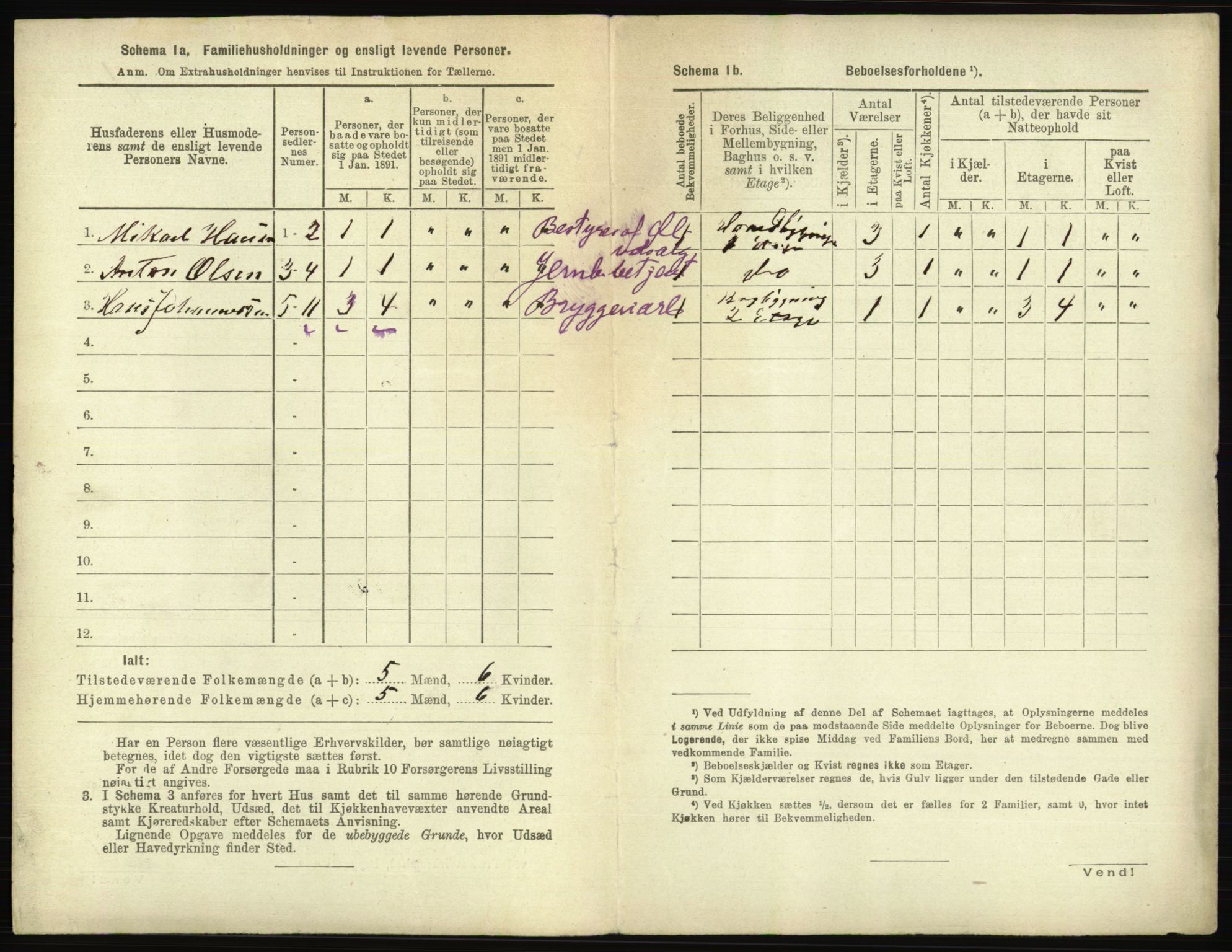 RA, 1891 census for 0104 Moss, 1891, p. 813