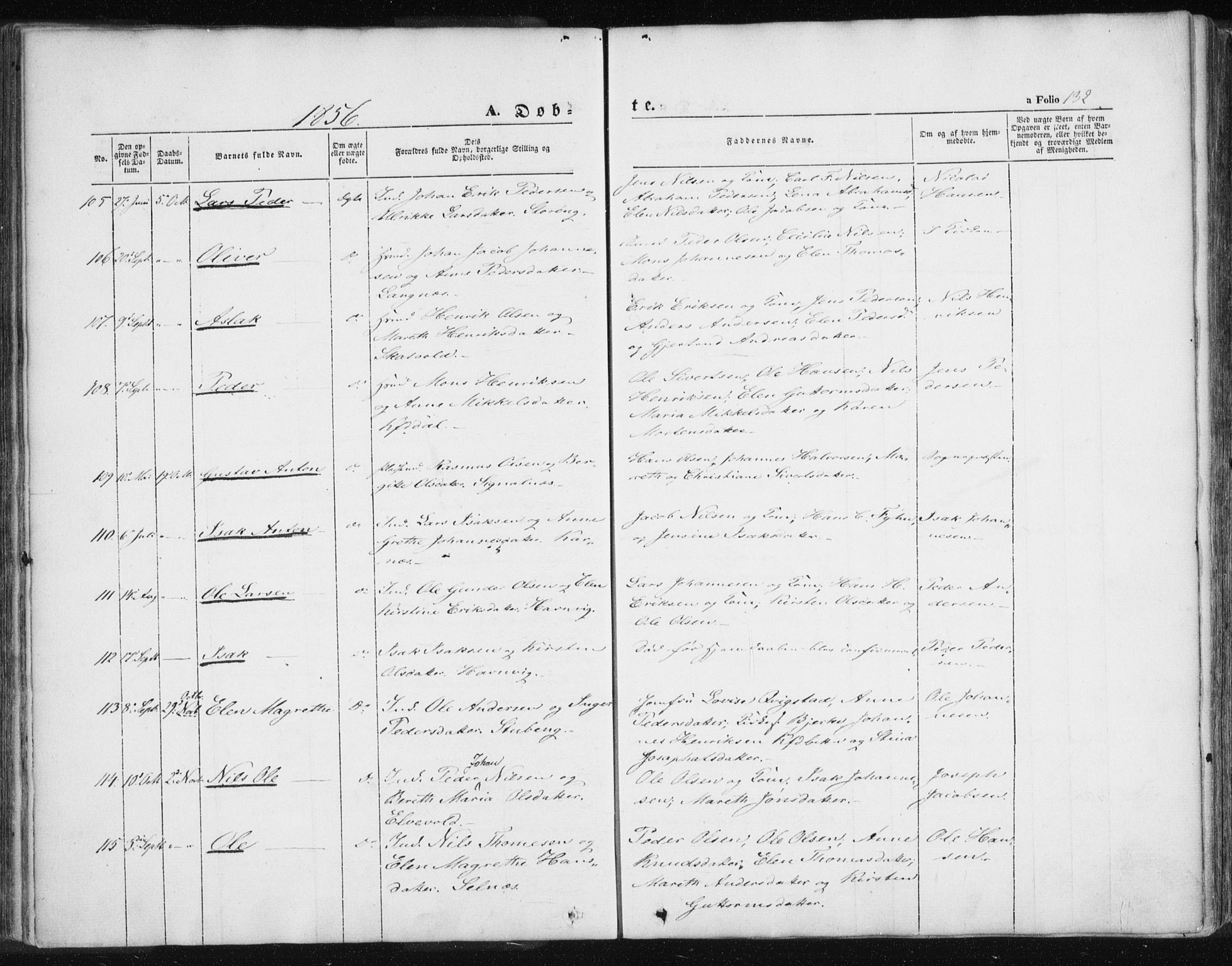Lyngen sokneprestembete, SATØ/S-1289/H/He/Hea/L0004kirke: Parish register (official) no. 4, 1839-1858, p. 132