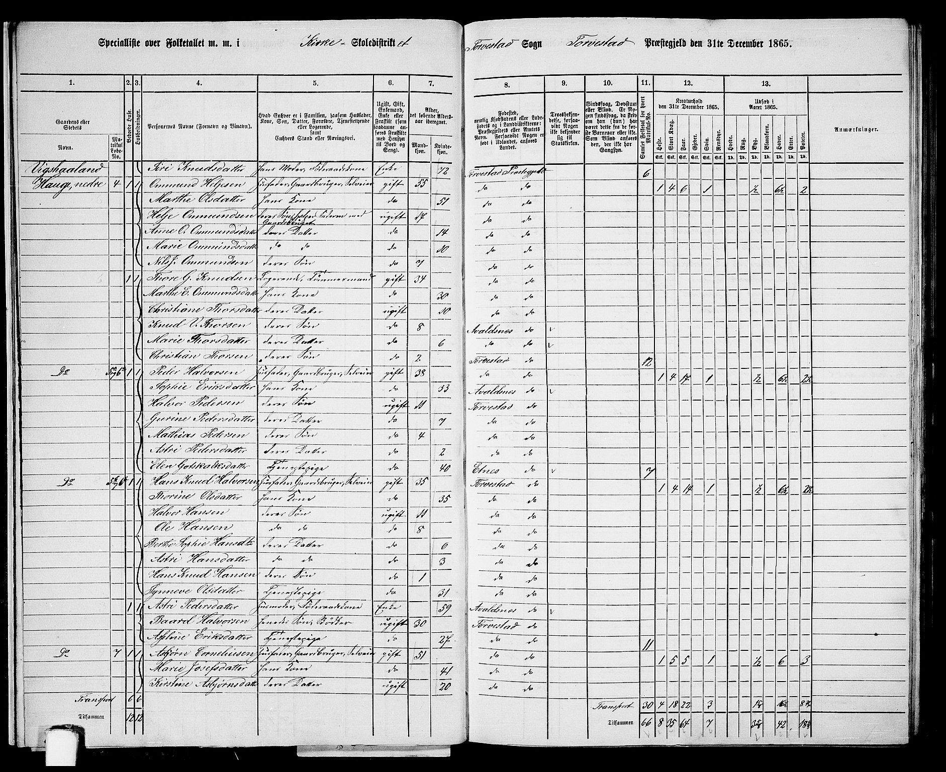 RA, 1865 census for Torvastad/Torvastad, Skåre og Utsira, 1865, p. 18