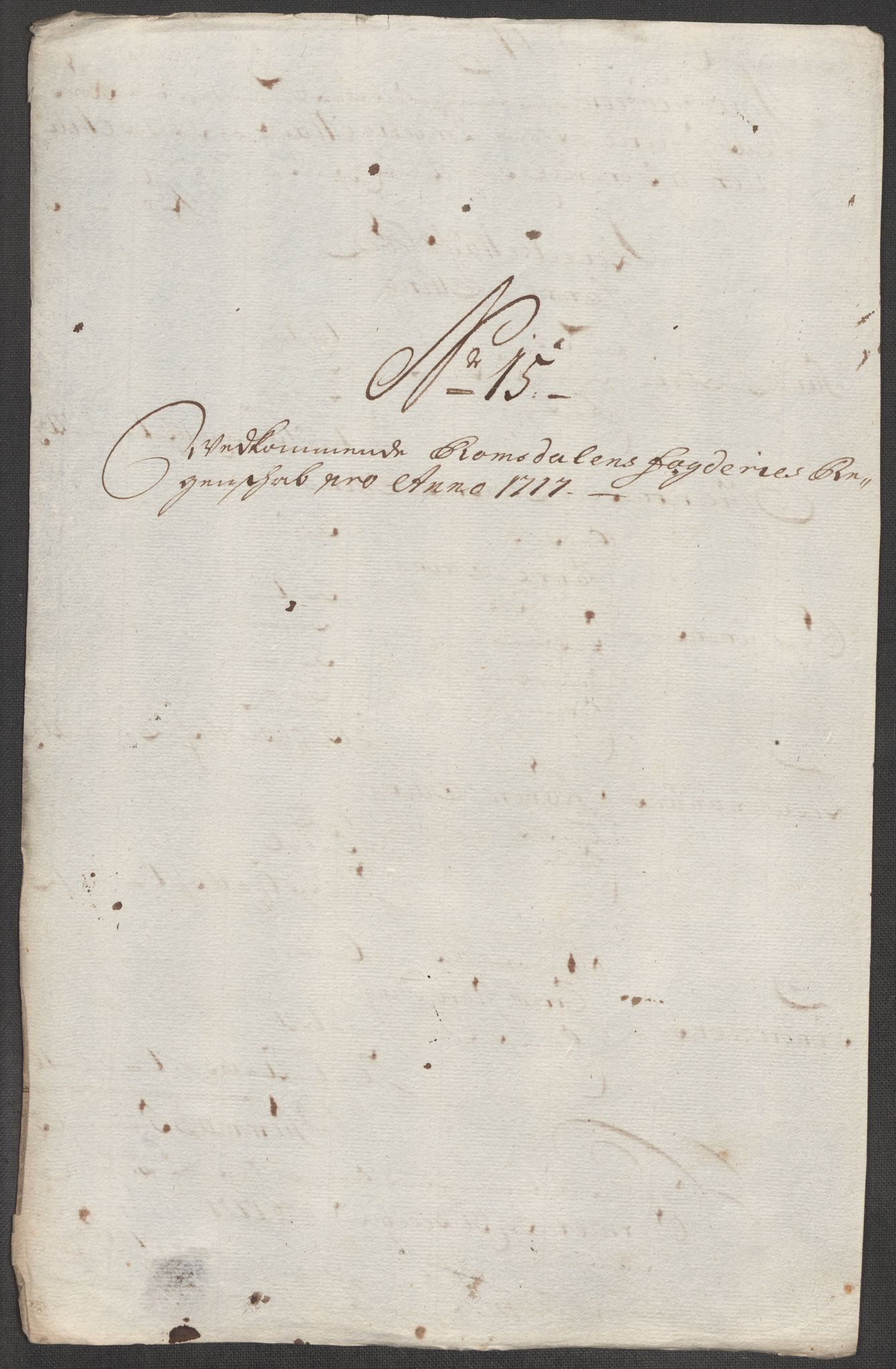 Rentekammeret inntil 1814, Reviderte regnskaper, Fogderegnskap, RA/EA-4092/R55/L3664: Fogderegnskap Romsdal, 1717, p. 134