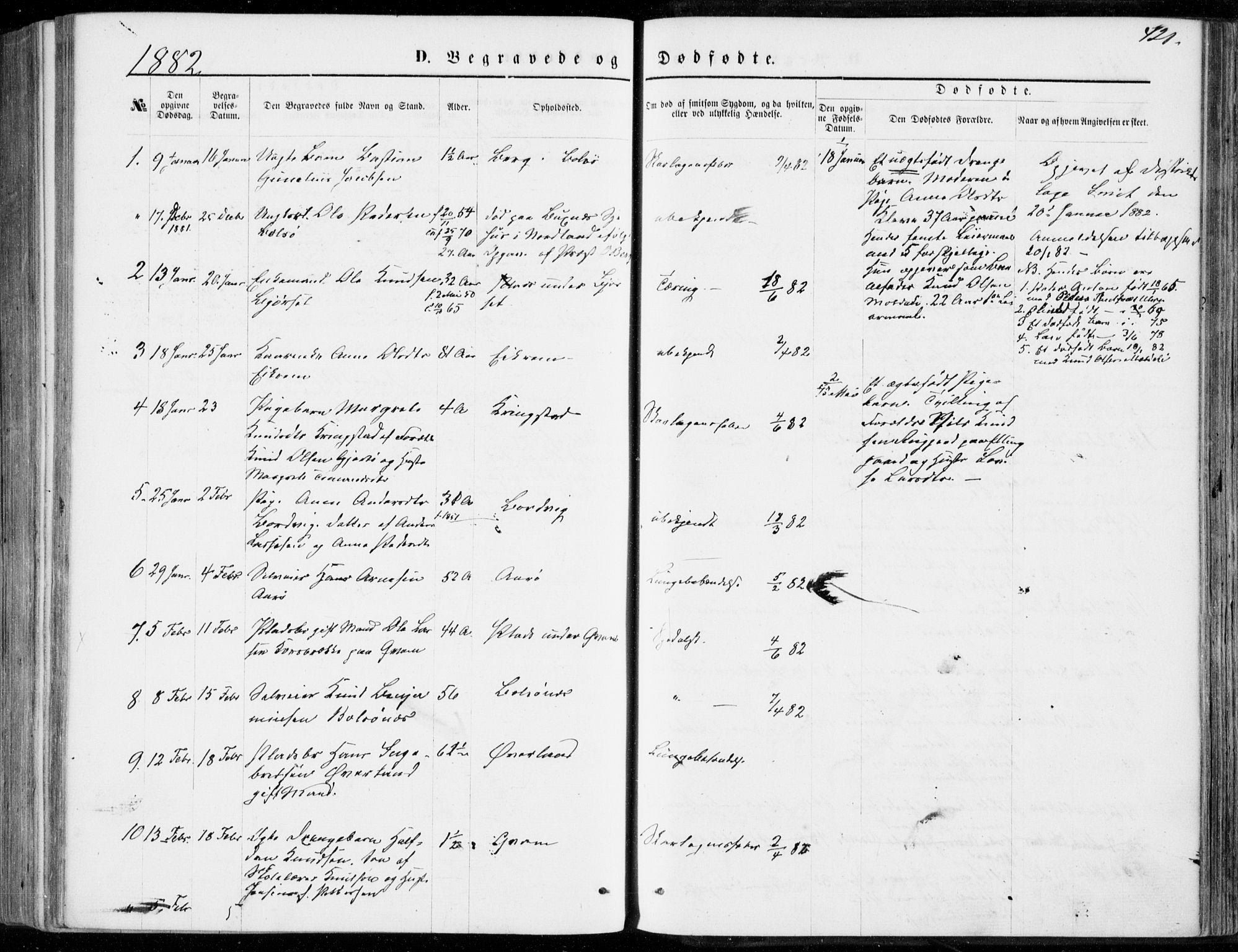 Ministerialprotokoller, klokkerbøker og fødselsregistre - Møre og Romsdal, SAT/A-1454/555/L0655: Parish register (official) no. 555A05, 1869-1886, p. 421
