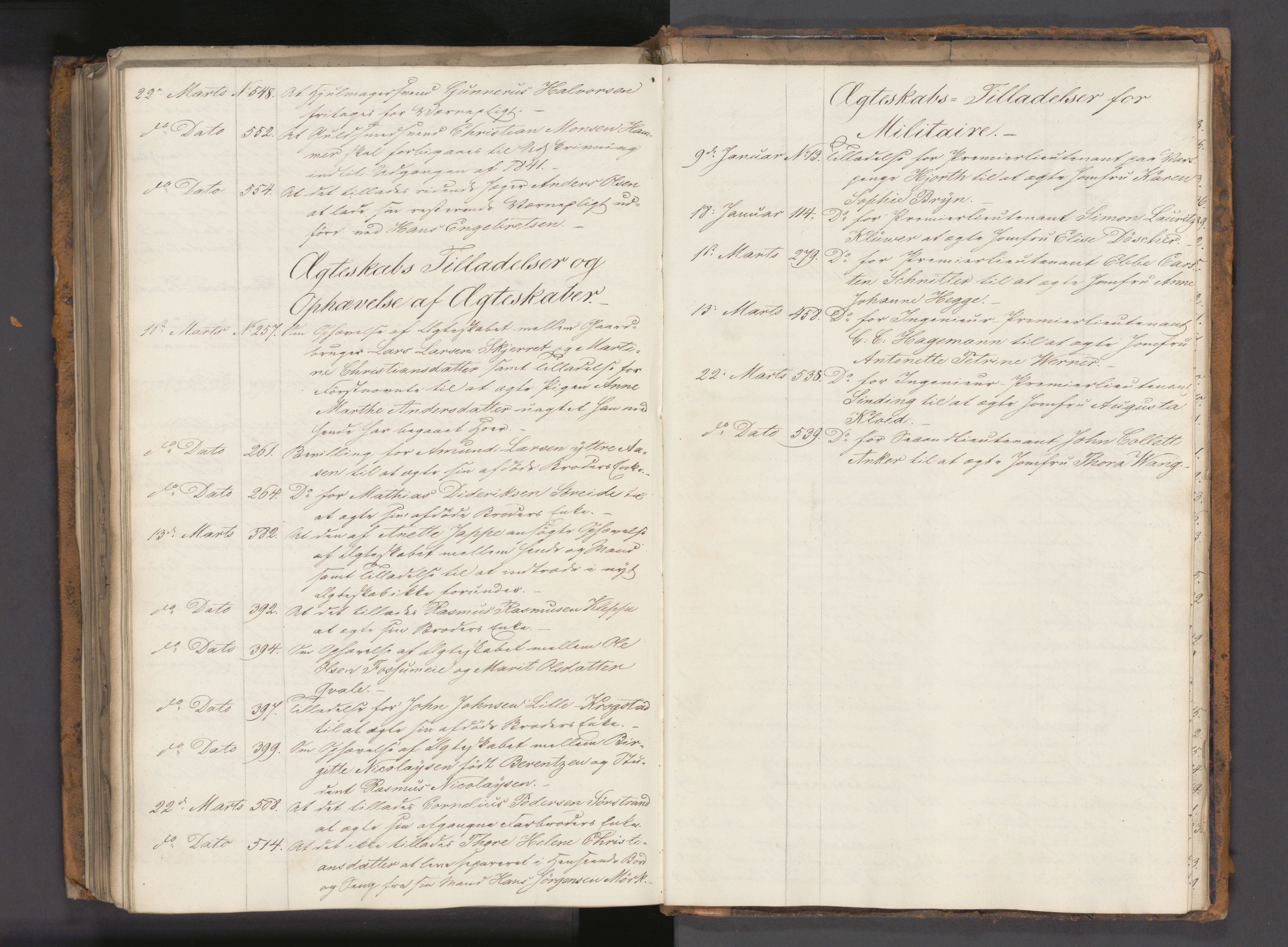 Statsrådssekretariatet, AV/RA-S-1001/A/Ab/L0048: Kgl. res. nr. 1-555, 1. kvartal, 1839