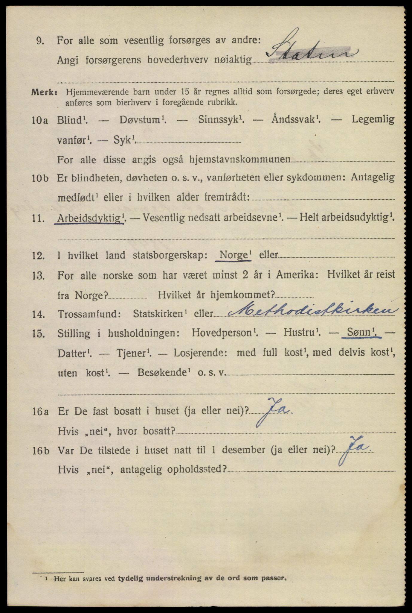 SAKO, 1920 census for Skien, 1920, p. 28589