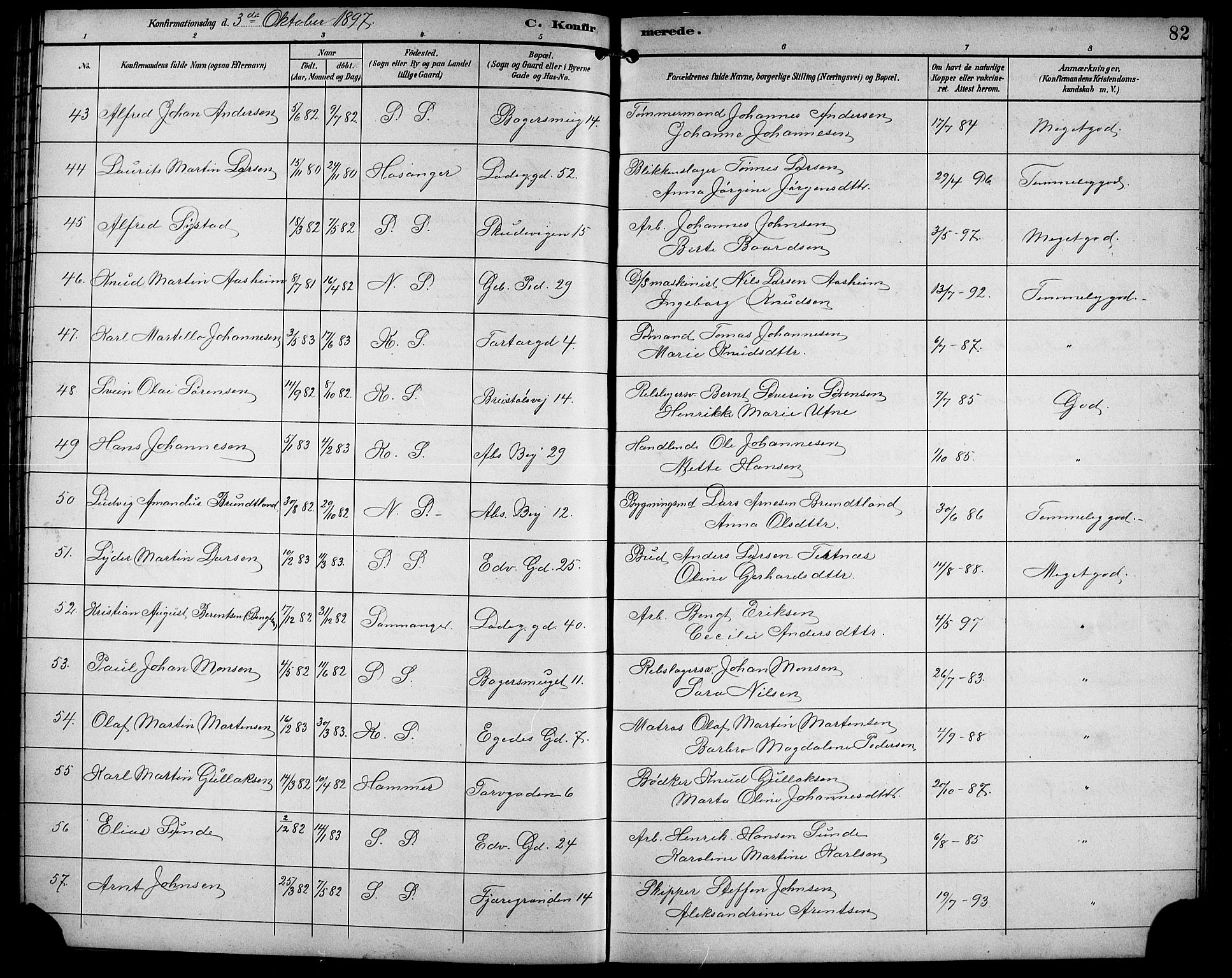 Sandviken Sokneprestembete, AV/SAB-A-77601/H/Hb/L0003: Parish register (copy) no. A 4, 1892-1901, p. 82