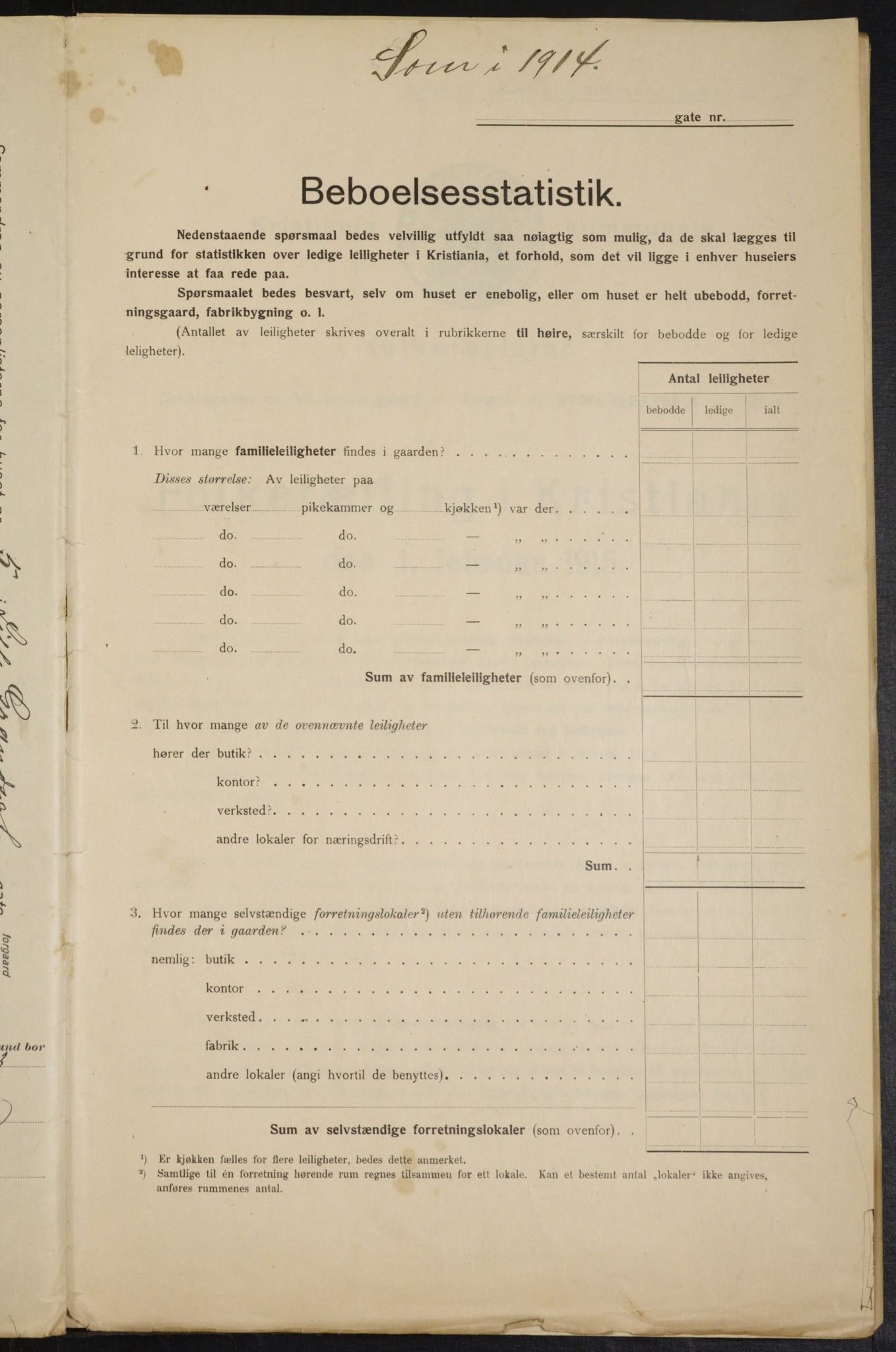 OBA, Municipal Census 1915 for Kristiania, 1915, p. 57033