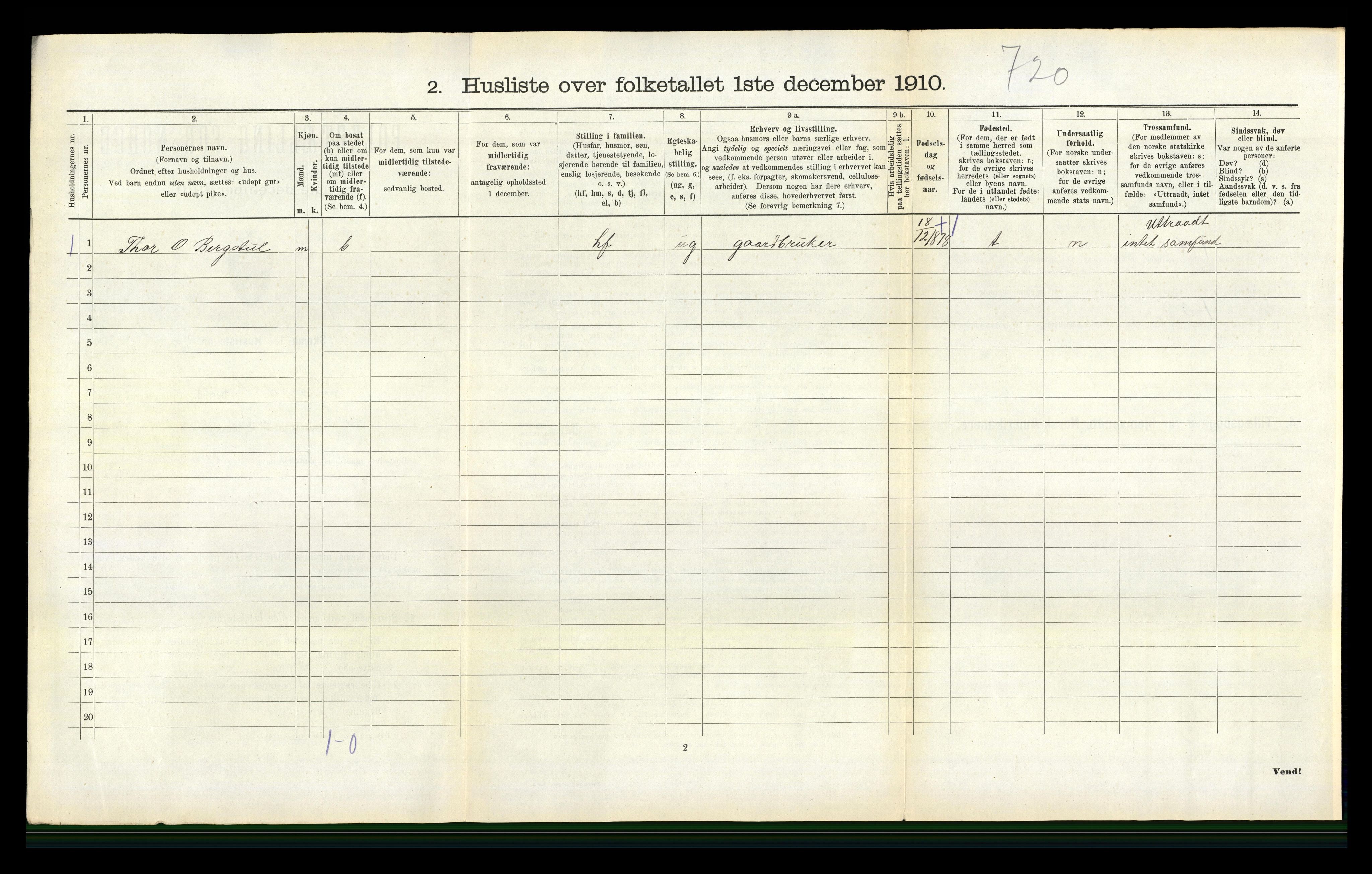 RA, 1910 census for Hjartdal, 1910, p. 317