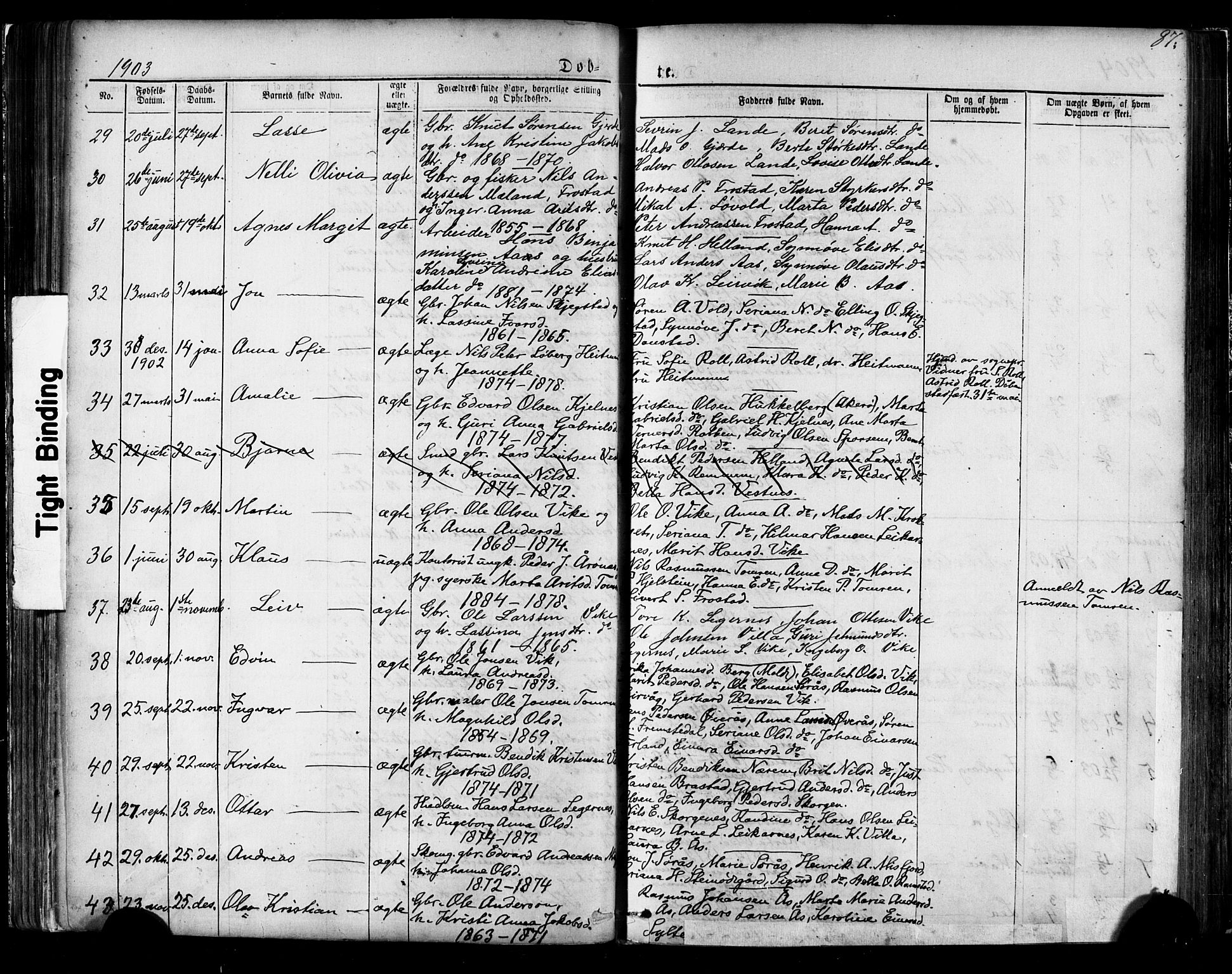 Ministerialprotokoller, klokkerbøker og fødselsregistre - Møre og Romsdal, AV/SAT-A-1454/539/L0536: Parish register (copy) no. 539C02, 1867-1913, p. 87