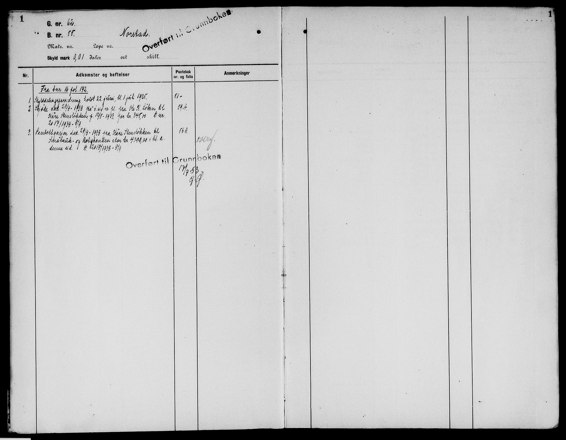 Sør-Østerdal sorenskriveri, AV/SAH-TING-018/H/Ha/Haa/L0026: Mortgage register no. 8, 1922-1954, p. 1