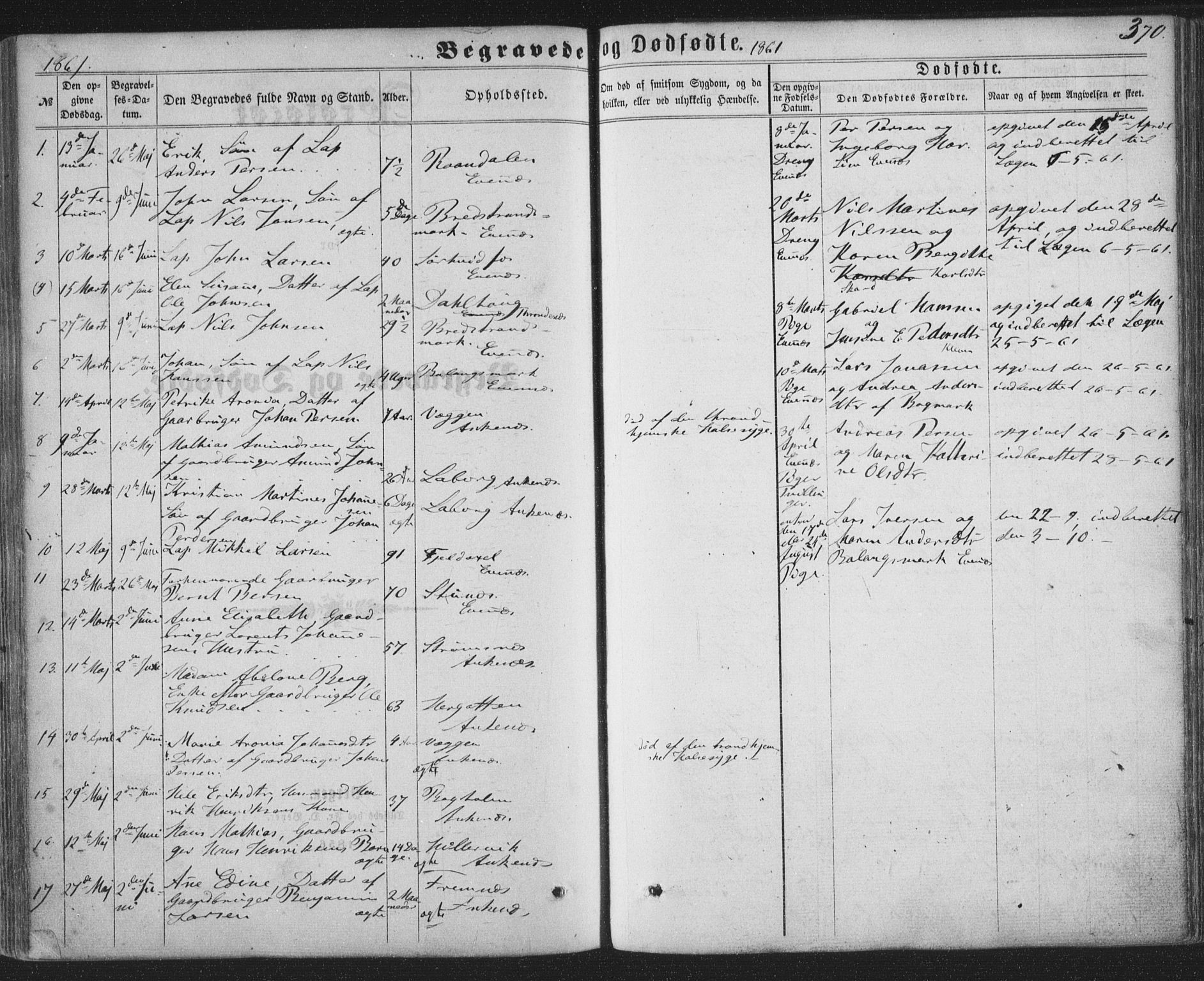 Ministerialprotokoller, klokkerbøker og fødselsregistre - Nordland, SAT/A-1459/863/L0896: Parish register (official) no. 863A08, 1861-1871, p. 370