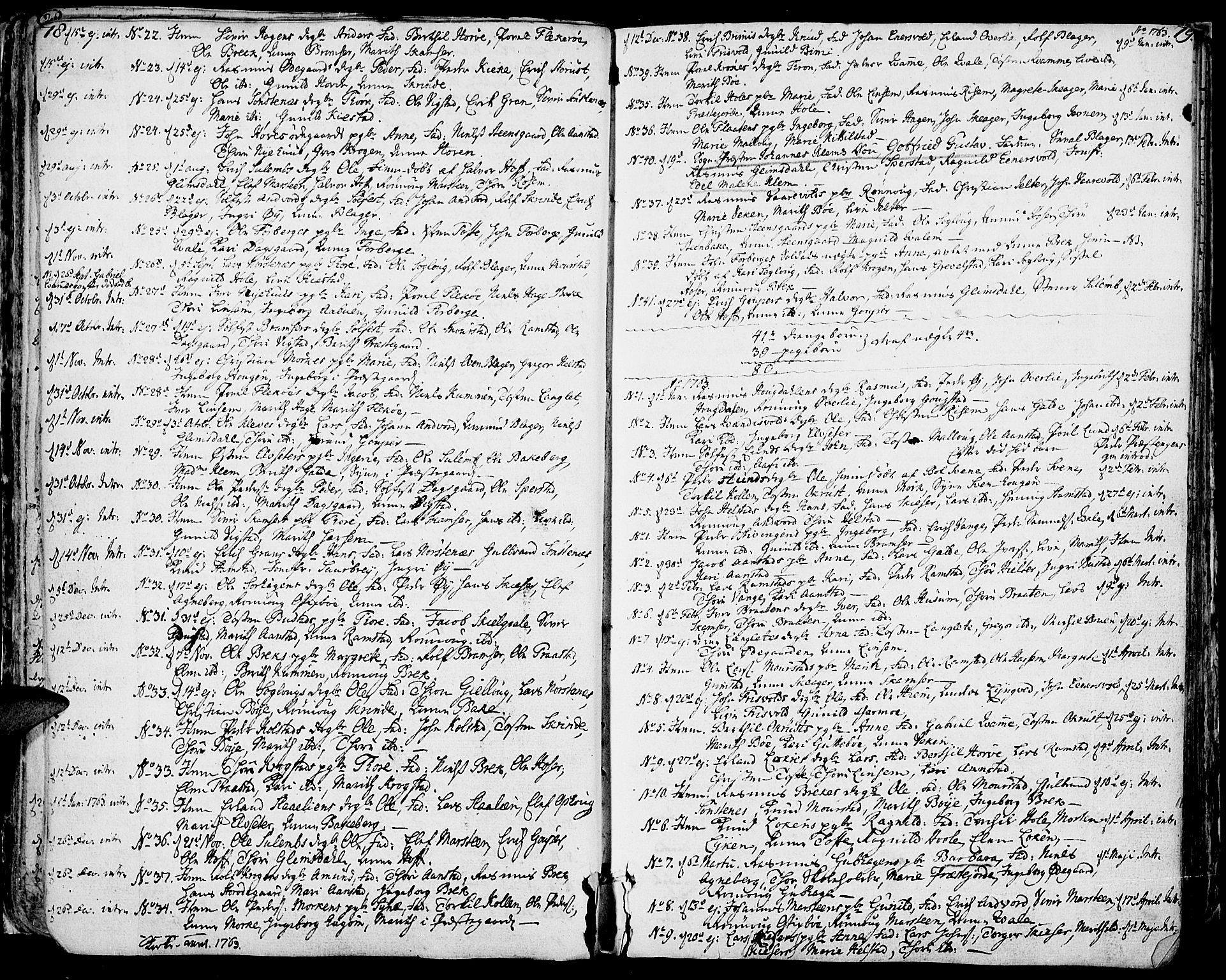 Lom prestekontor, AV/SAH-PREST-070/K/L0002: Parish register (official) no. 2, 1749-1801, p. 78-79