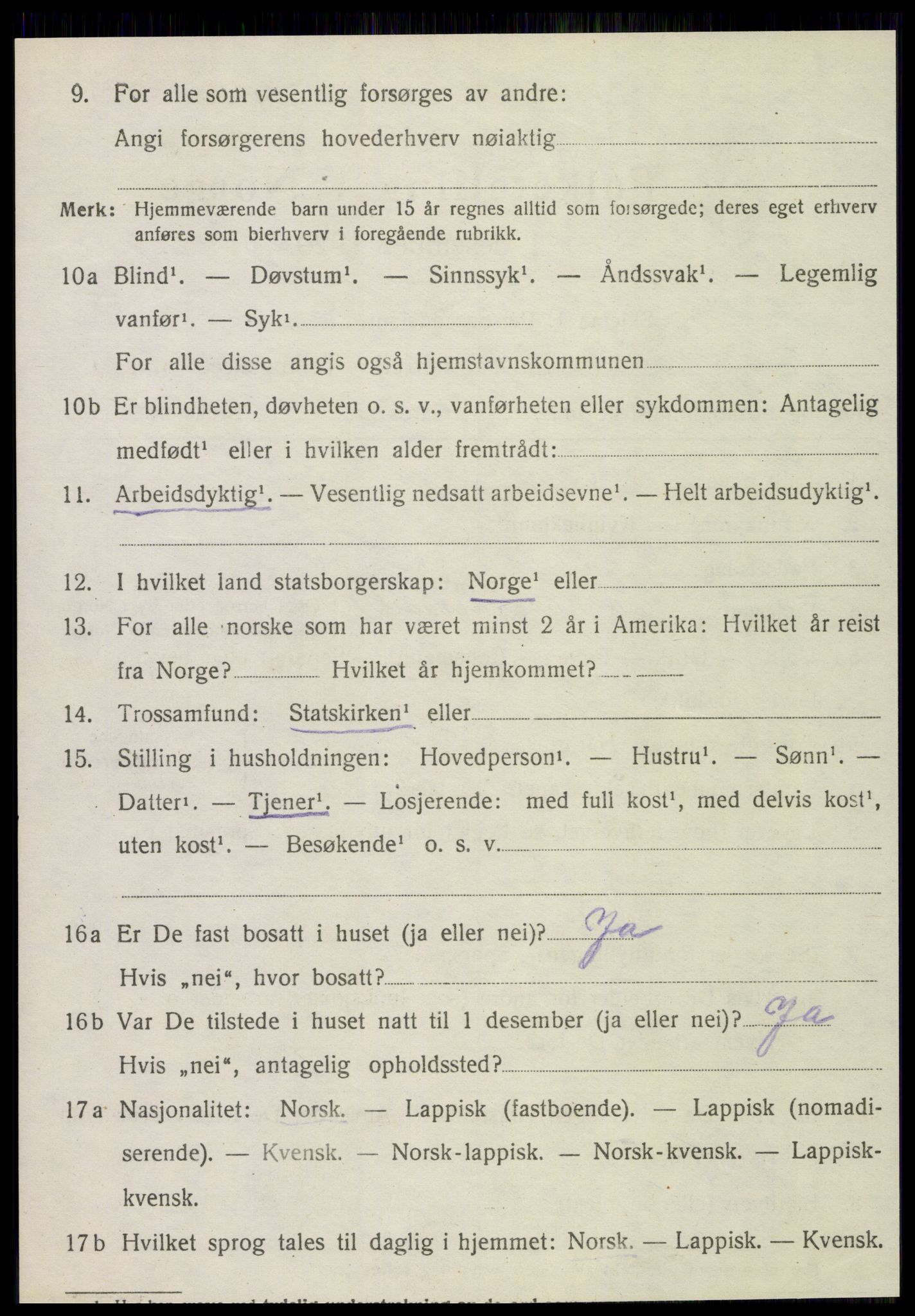 SAT, 1920 census for Leksvik, 1920, p. 4825