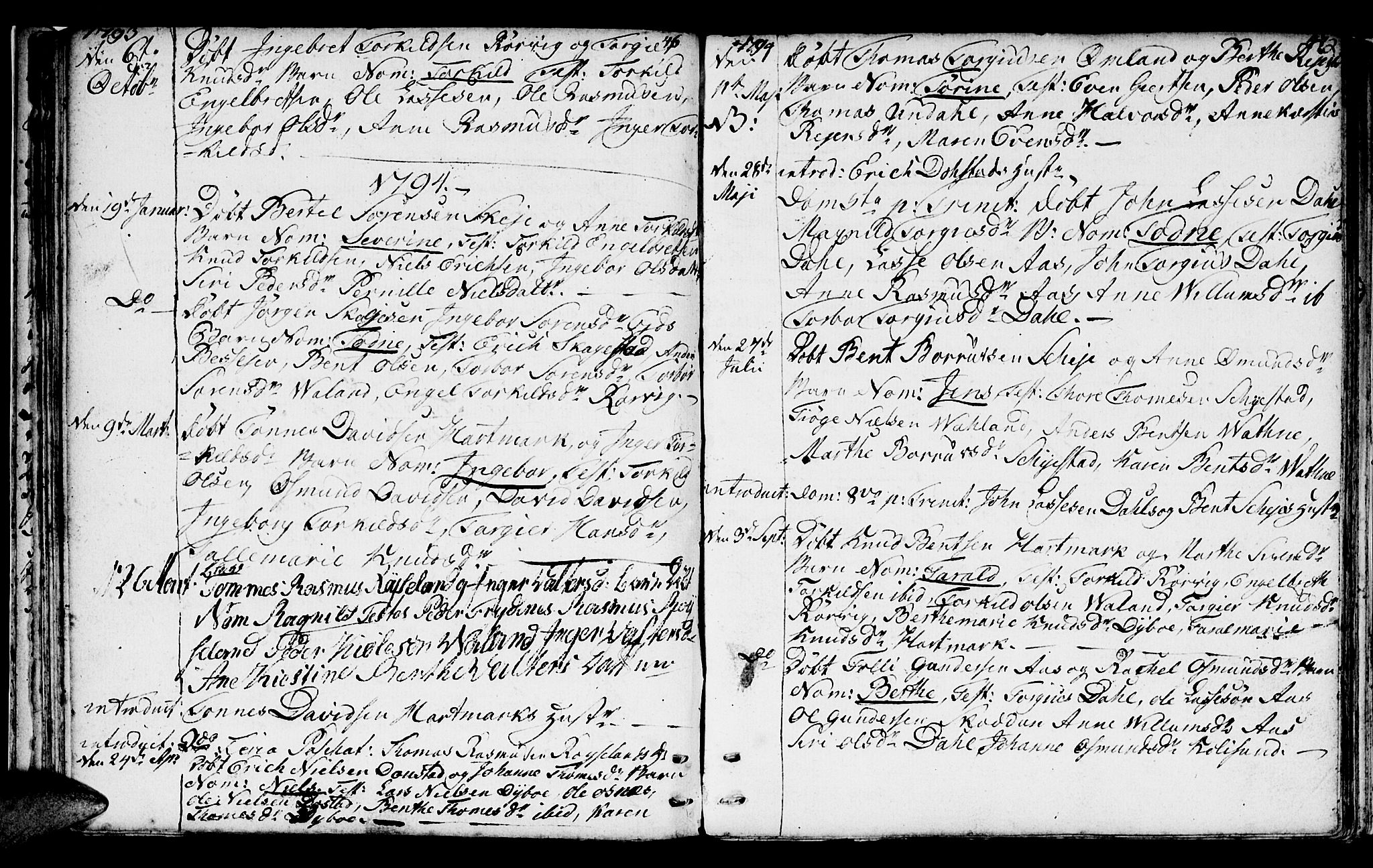 Mandal sokneprestkontor, SAK/1111-0030/F/Fa/Fab/L0002: Parish register (official) no. A 2, 1753-1801, p. 46-47