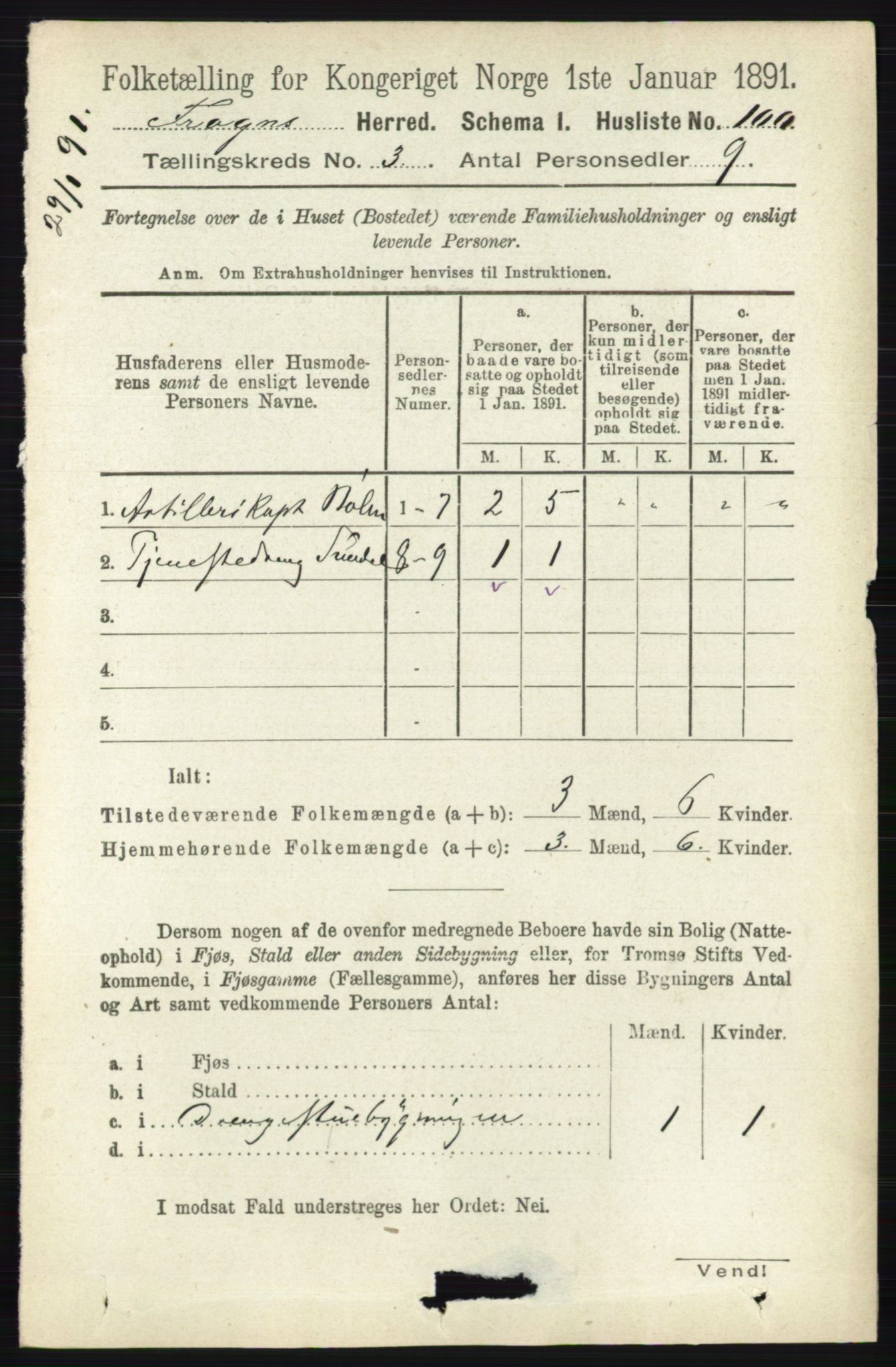RA, 1891 census for 0215 Frogn, 1891, p. 1908