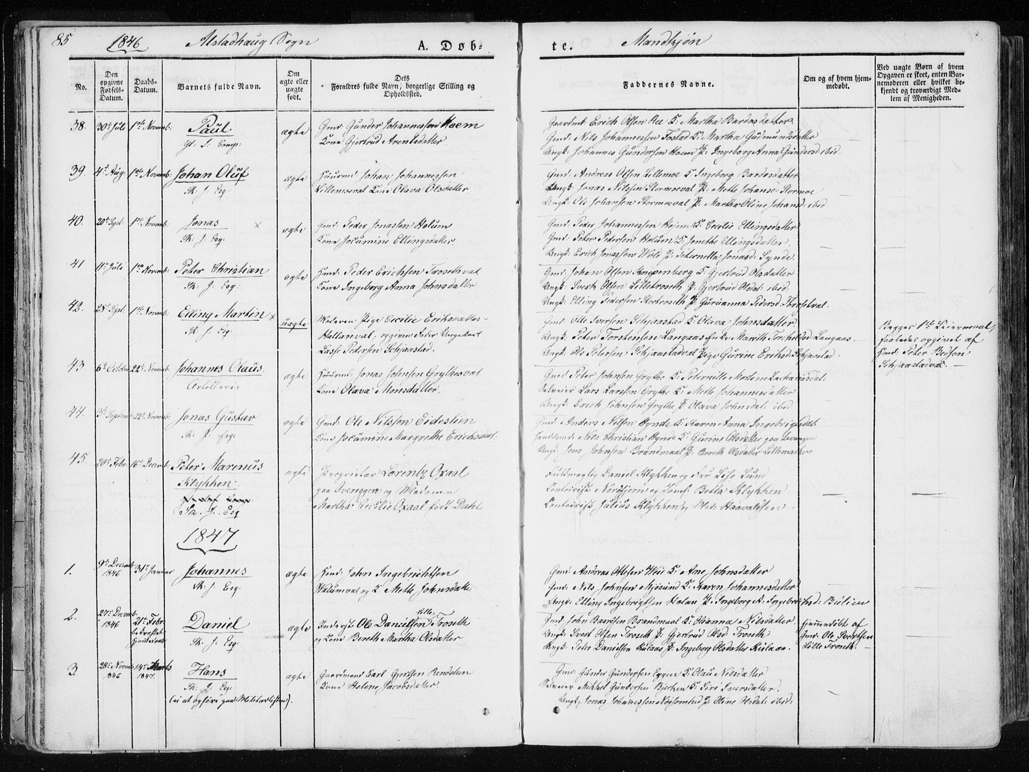 Ministerialprotokoller, klokkerbøker og fødselsregistre - Nord-Trøndelag, SAT/A-1458/717/L0154: Parish register (official) no. 717A06 /1, 1836-1849, p. 85
