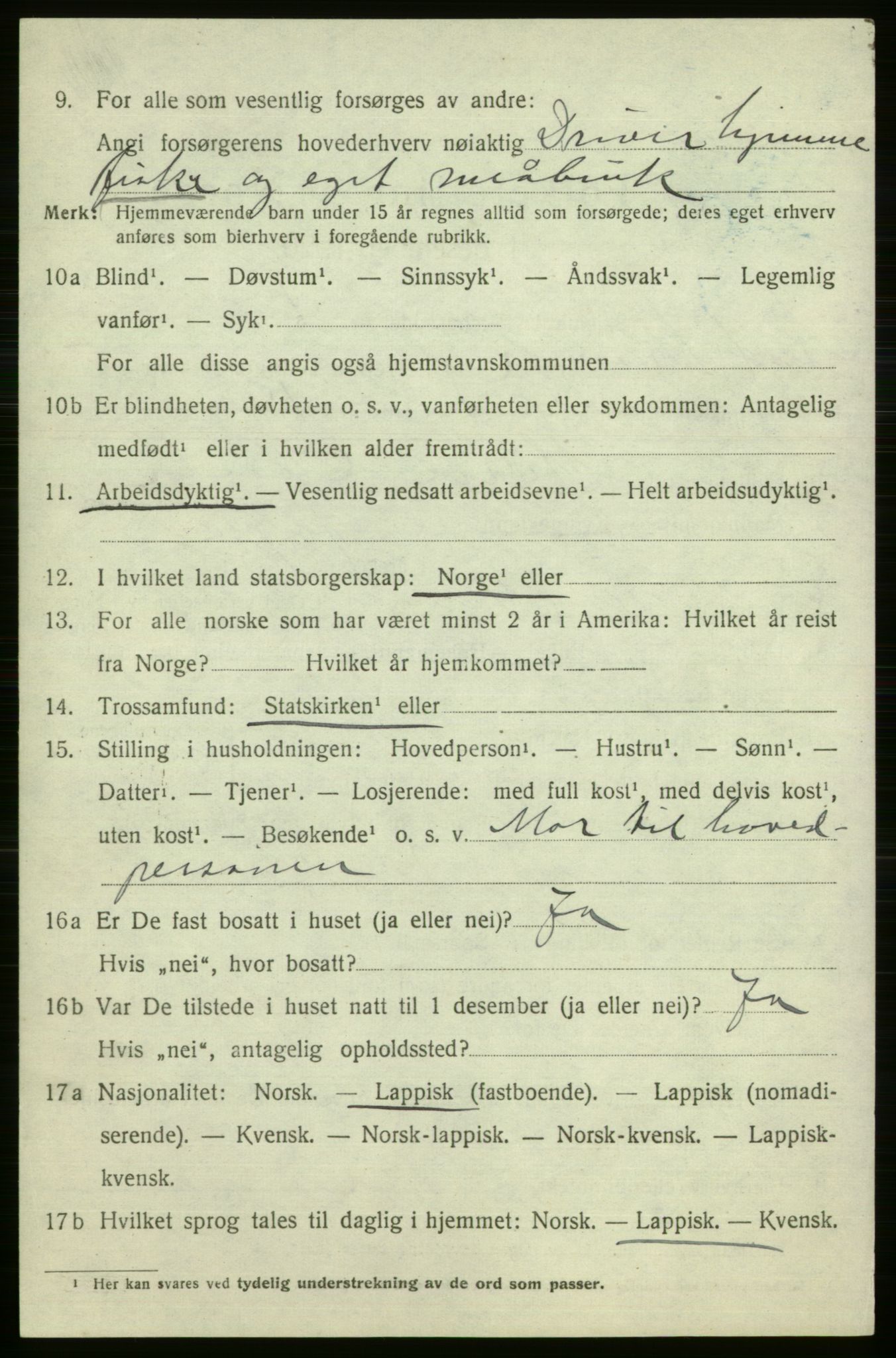 SATØ, 1920 census for Nord-Varanger, 1920, p. 3620